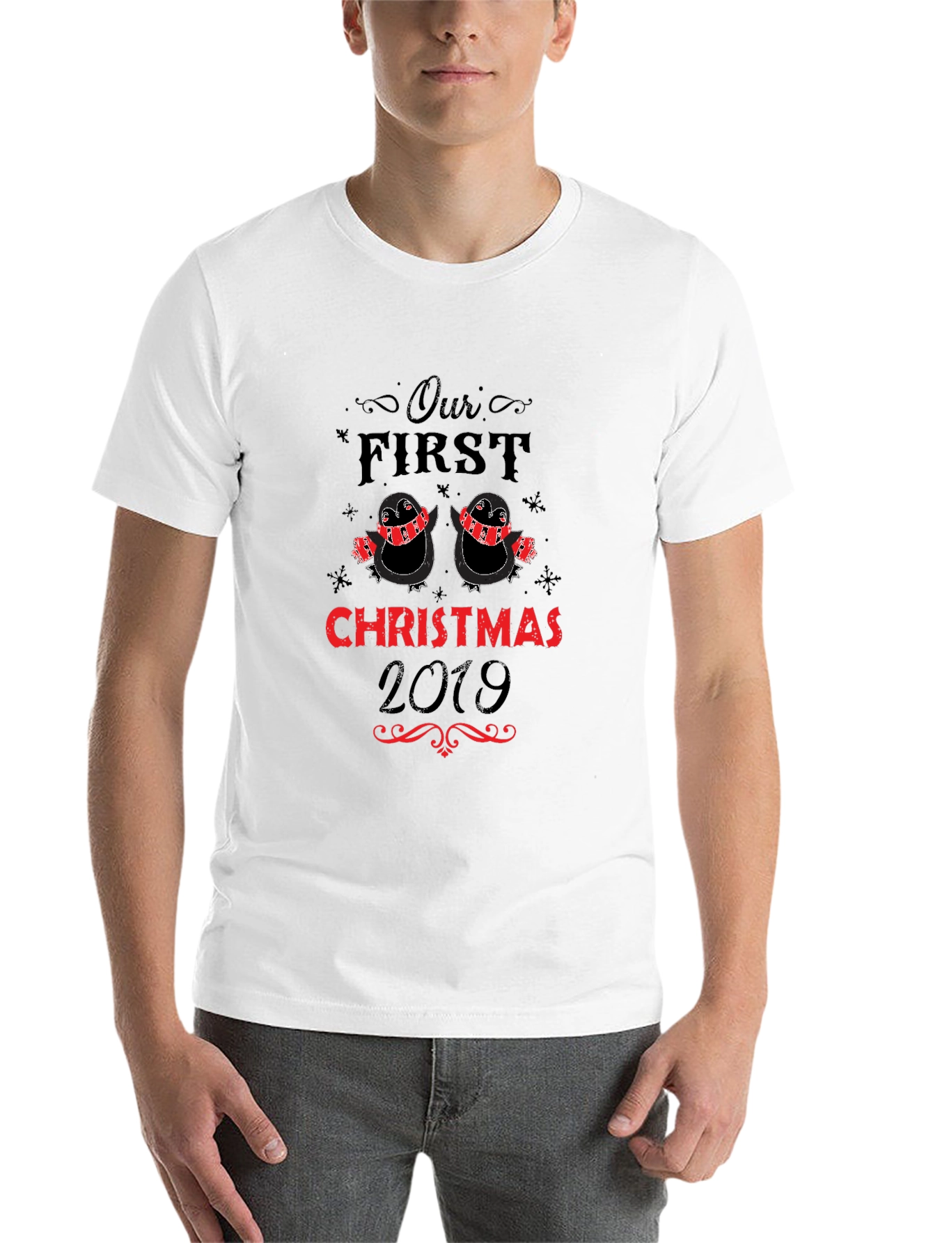 Our First Christmas 2019 Penguin Couple T-Shirt - 14