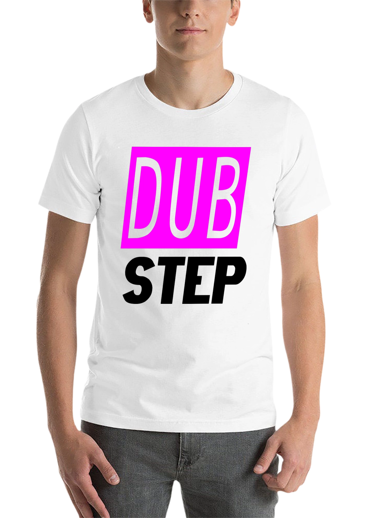 Black Dubstep Graphic Tee - Black Cotton Blend T-Shirt view 14