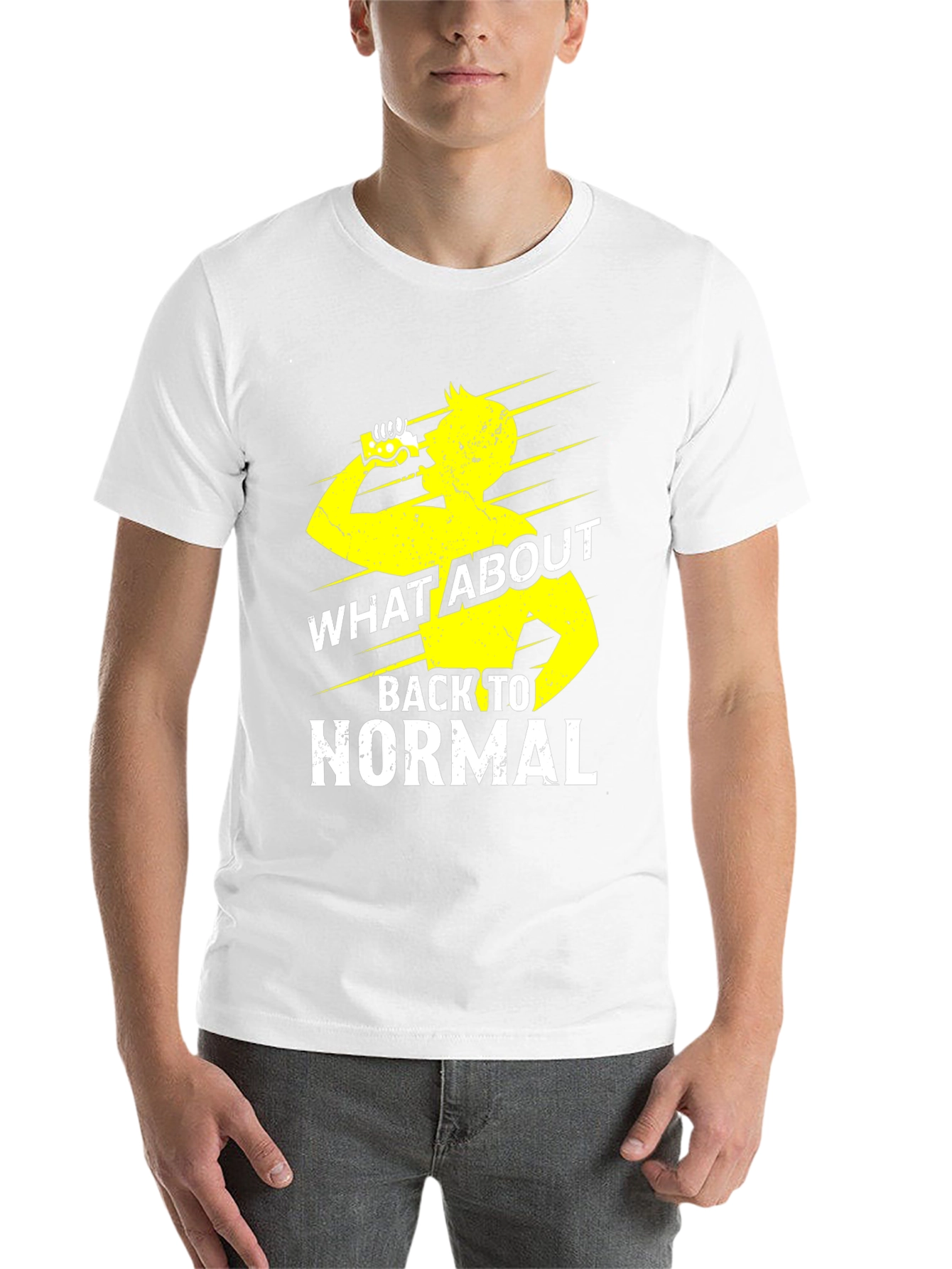 Black What About Back To Normal Graphic Tee view 14