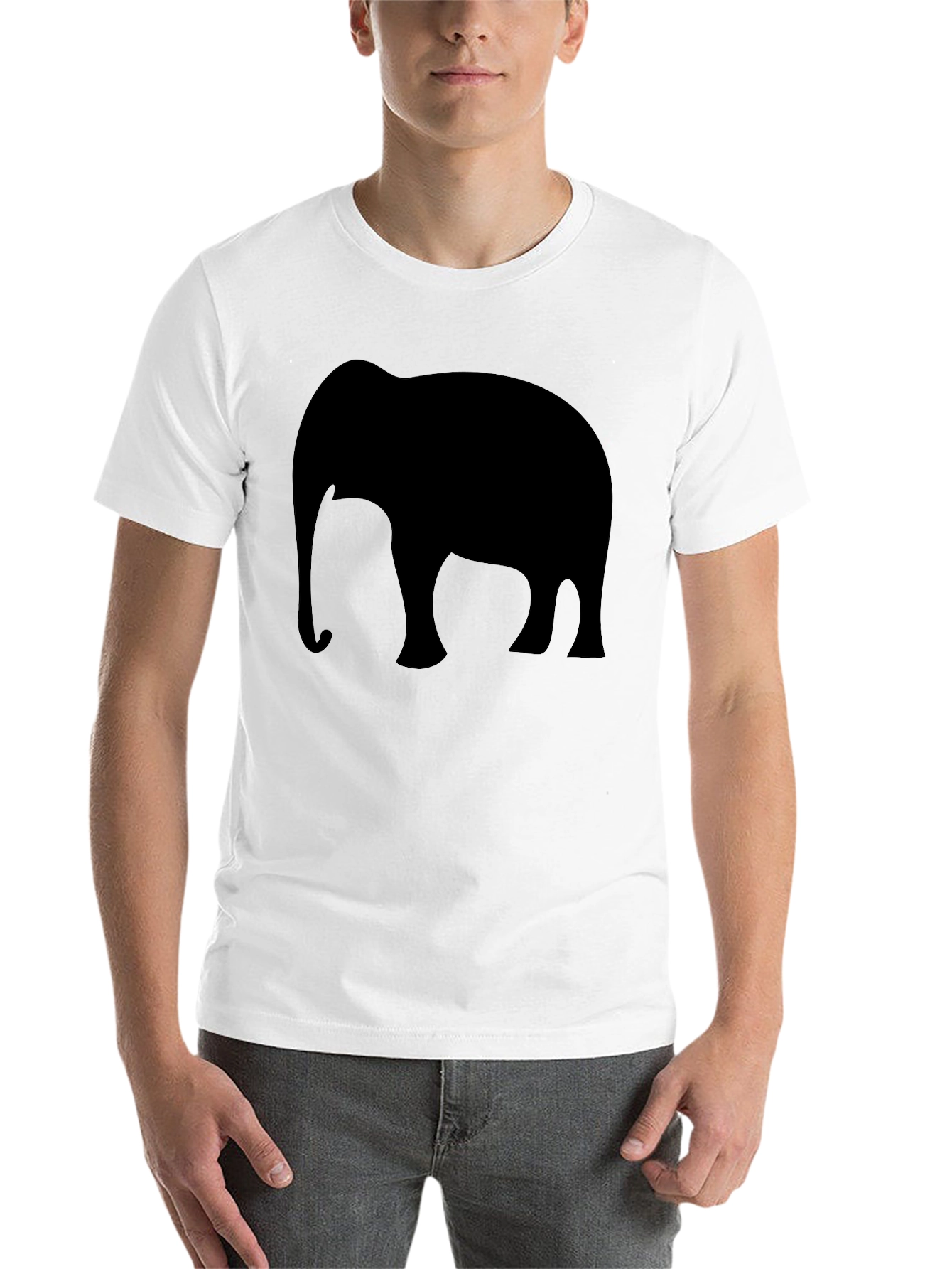 Black Black Elephant Graphic Tee - Men's Crew Neck view 14