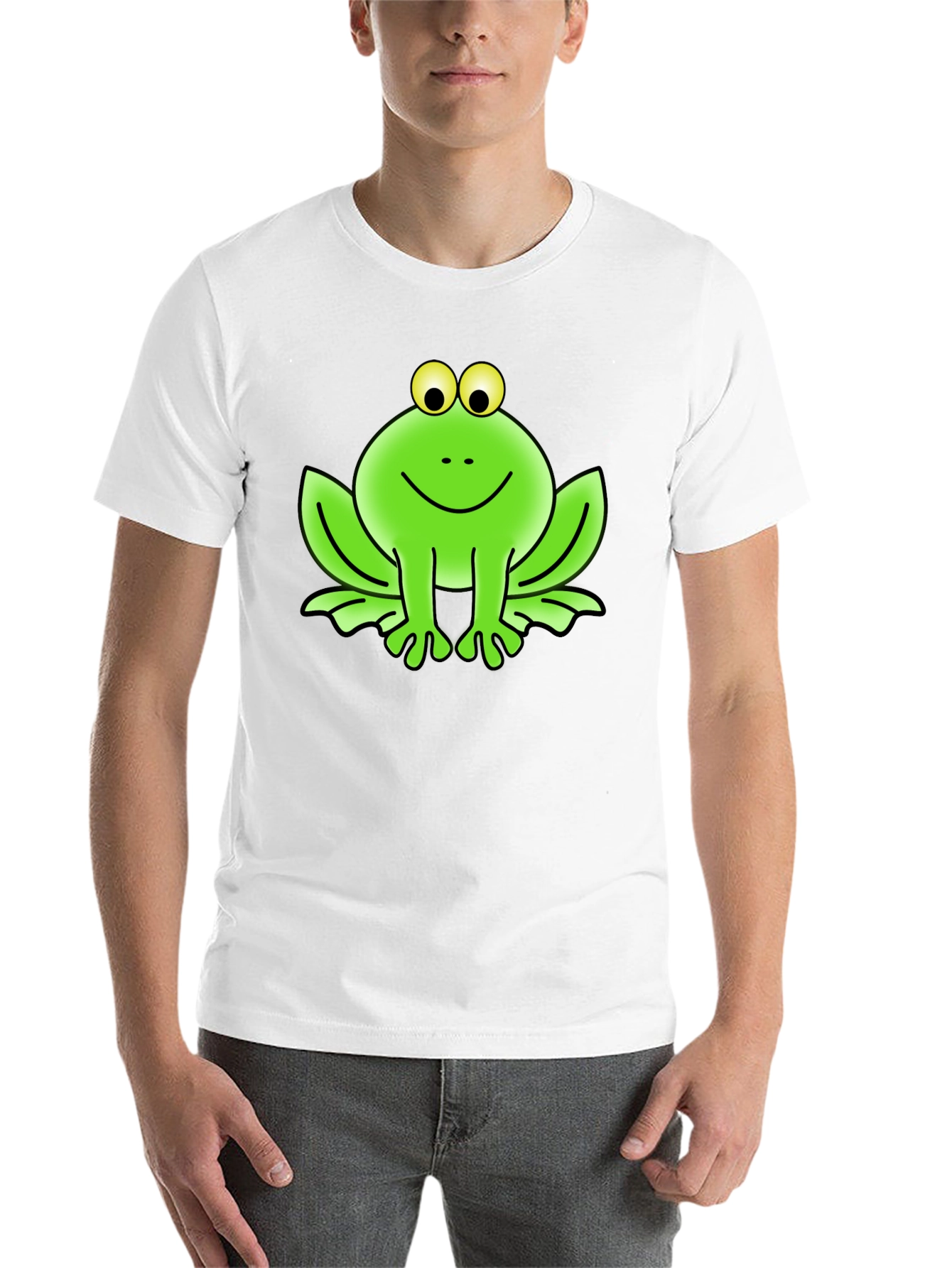 Black Funny Frog Graphic Tee - Black Cotton T-Shirt view 14