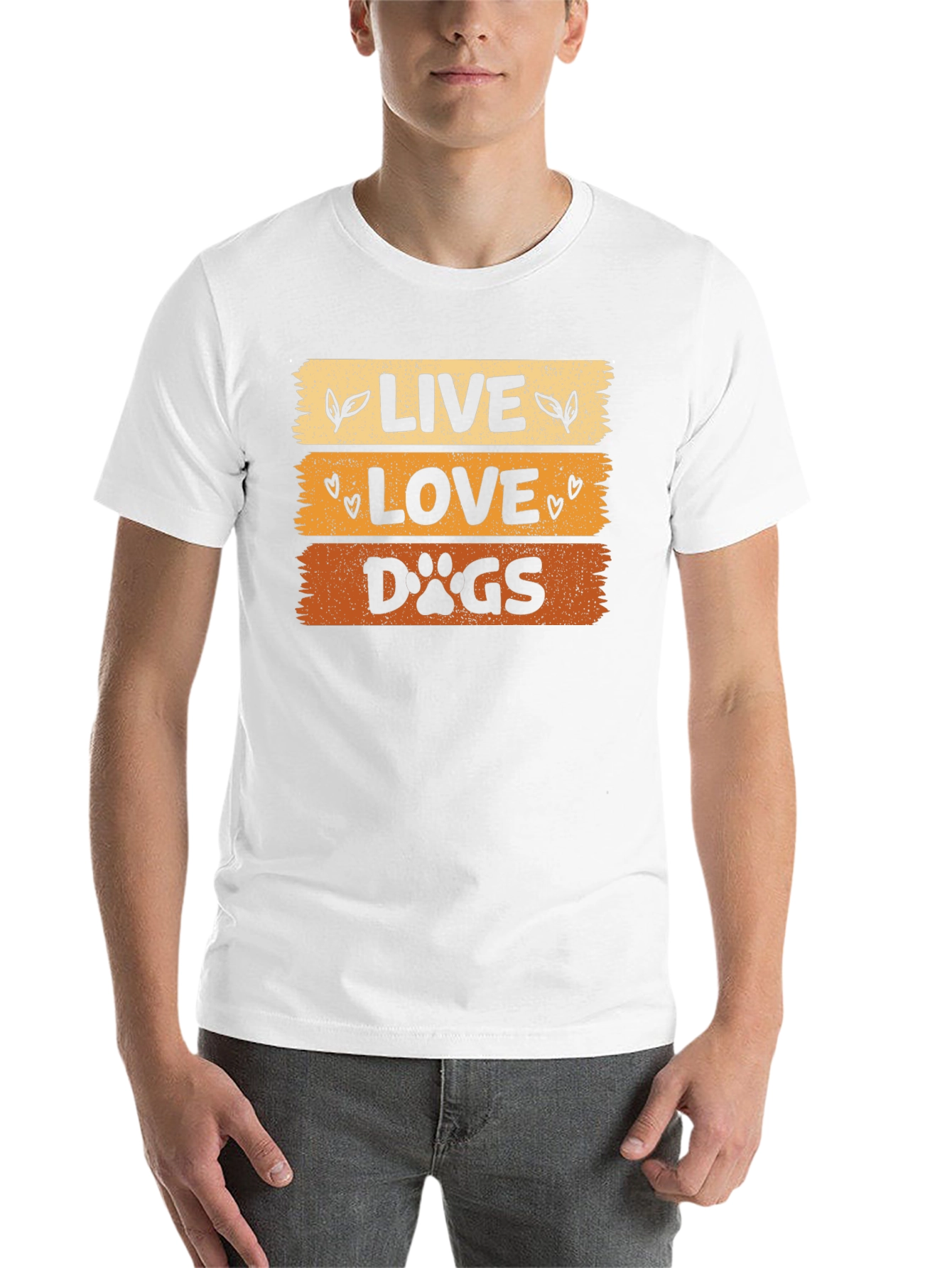 Black Live Love Dogs T-Shirt - Stylish Pet Lover Tee view 14