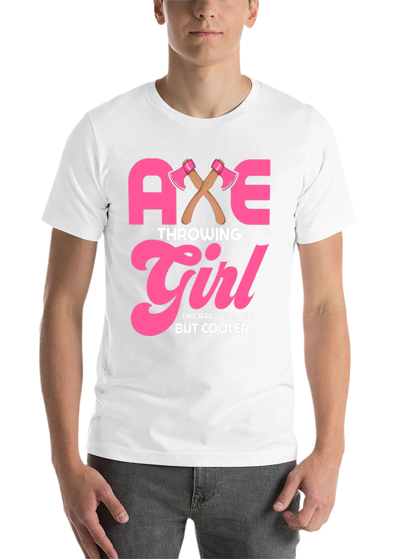 Black Axe Throwing Girl Graphic T-Shirt view 14