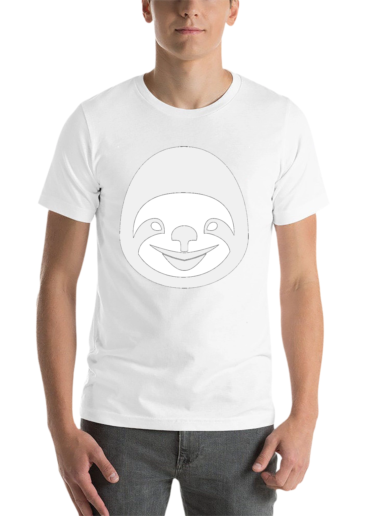 Black Funny Sloth Graphic Tee - Casual Black T-Shirt view 14