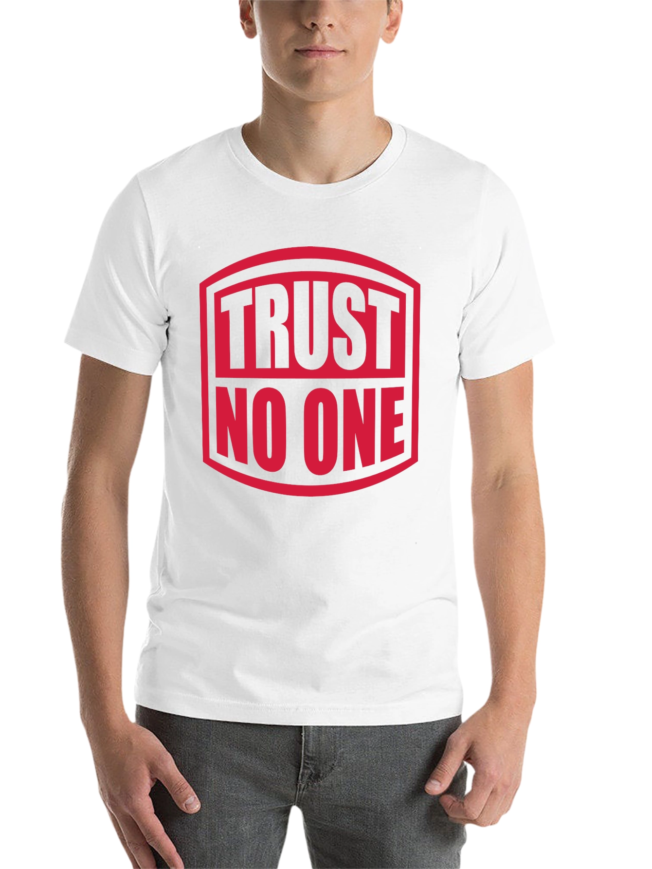 Black Trust No One Graphic Tee - Black view 14