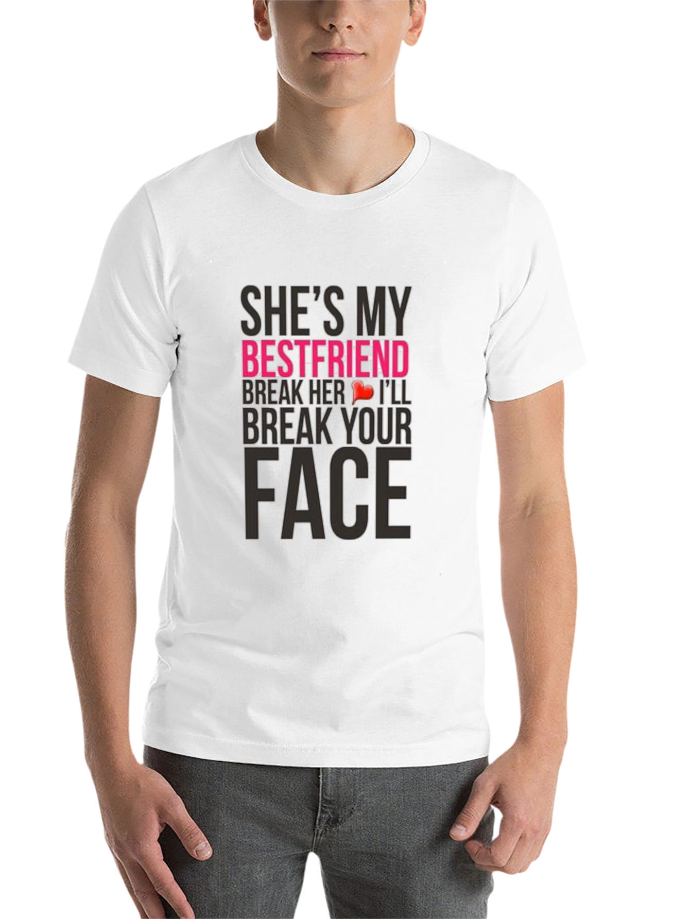 Black Humorous "She's My Bestfriend" Graphic Tee view 14