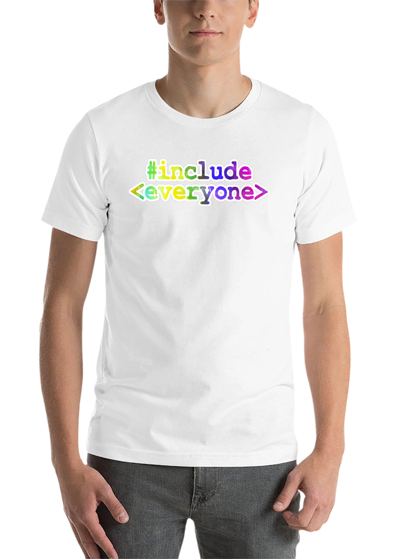 Black #include Everyone T-Shirt - Black Tee view 14