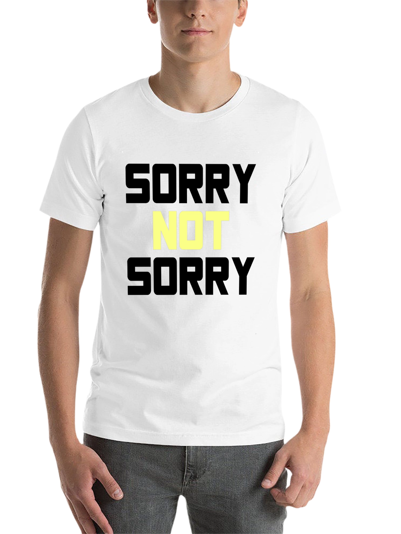 Black Sorry Not Sorry Graphic T-Shirt - Bold Statement Tee view 14