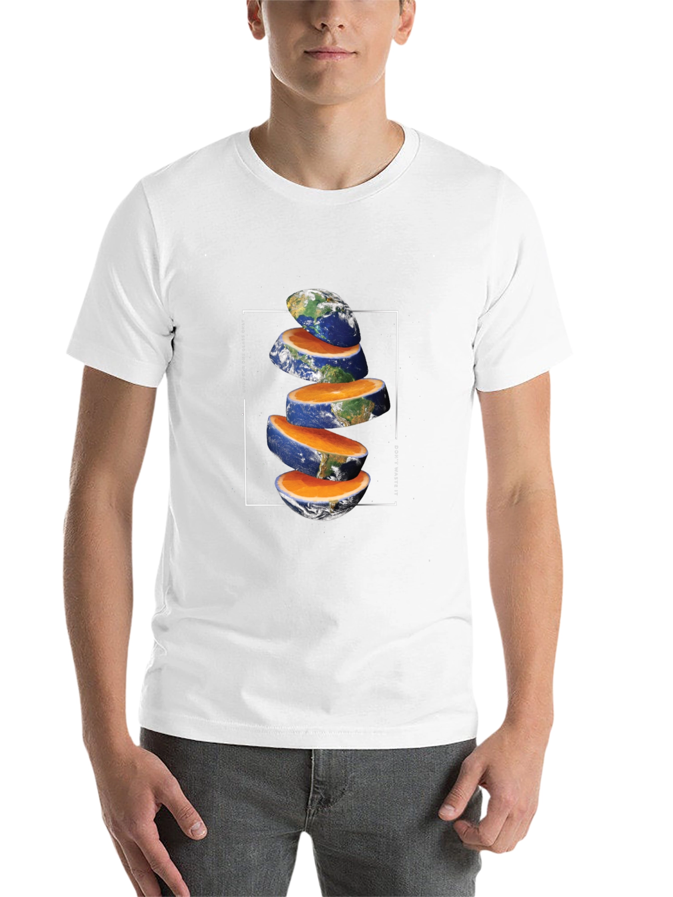 Black Sliced Earth Graphic Tee - Unique Environmental Design view 14