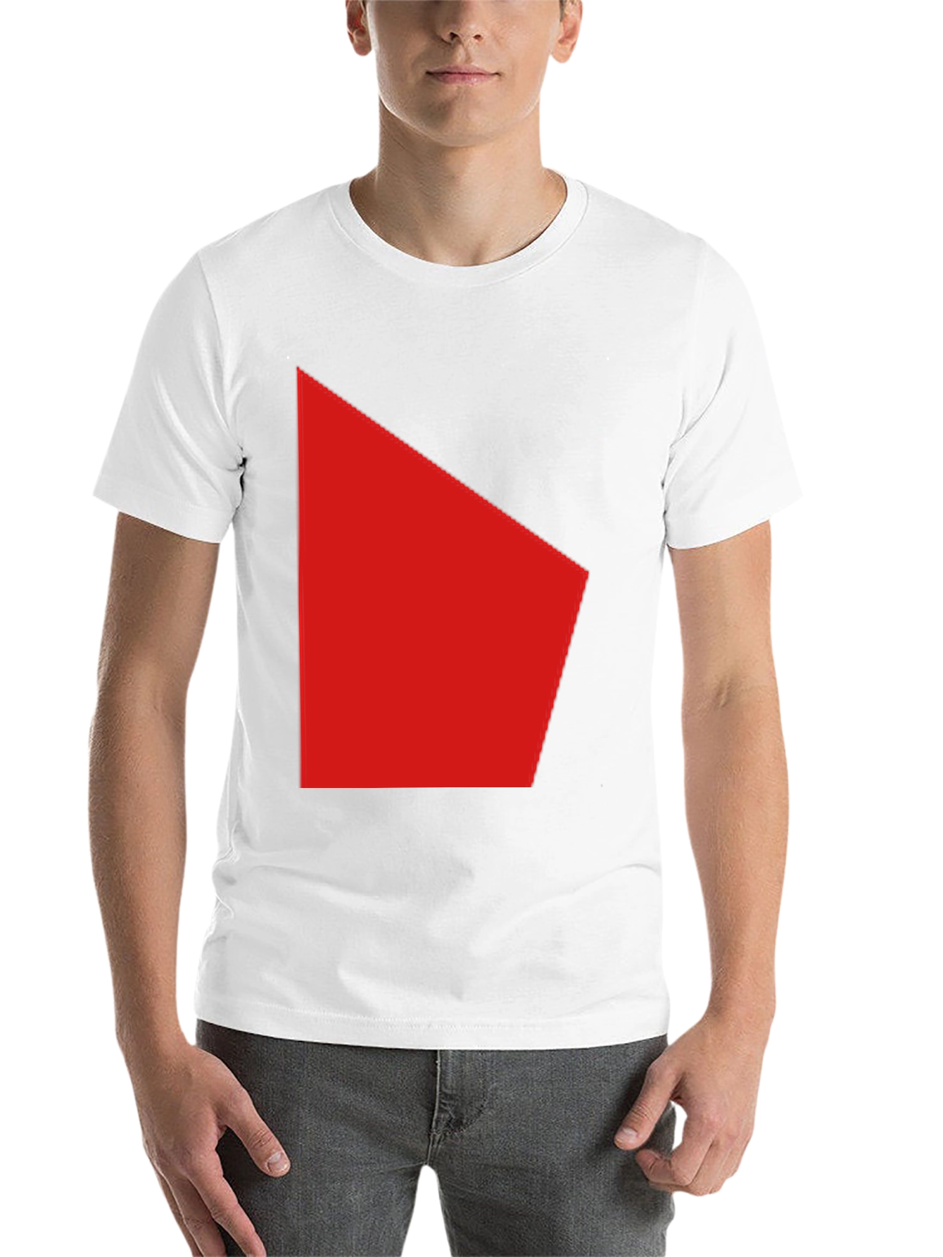 Black Modern Red Graphic Black T-Shirt view 14