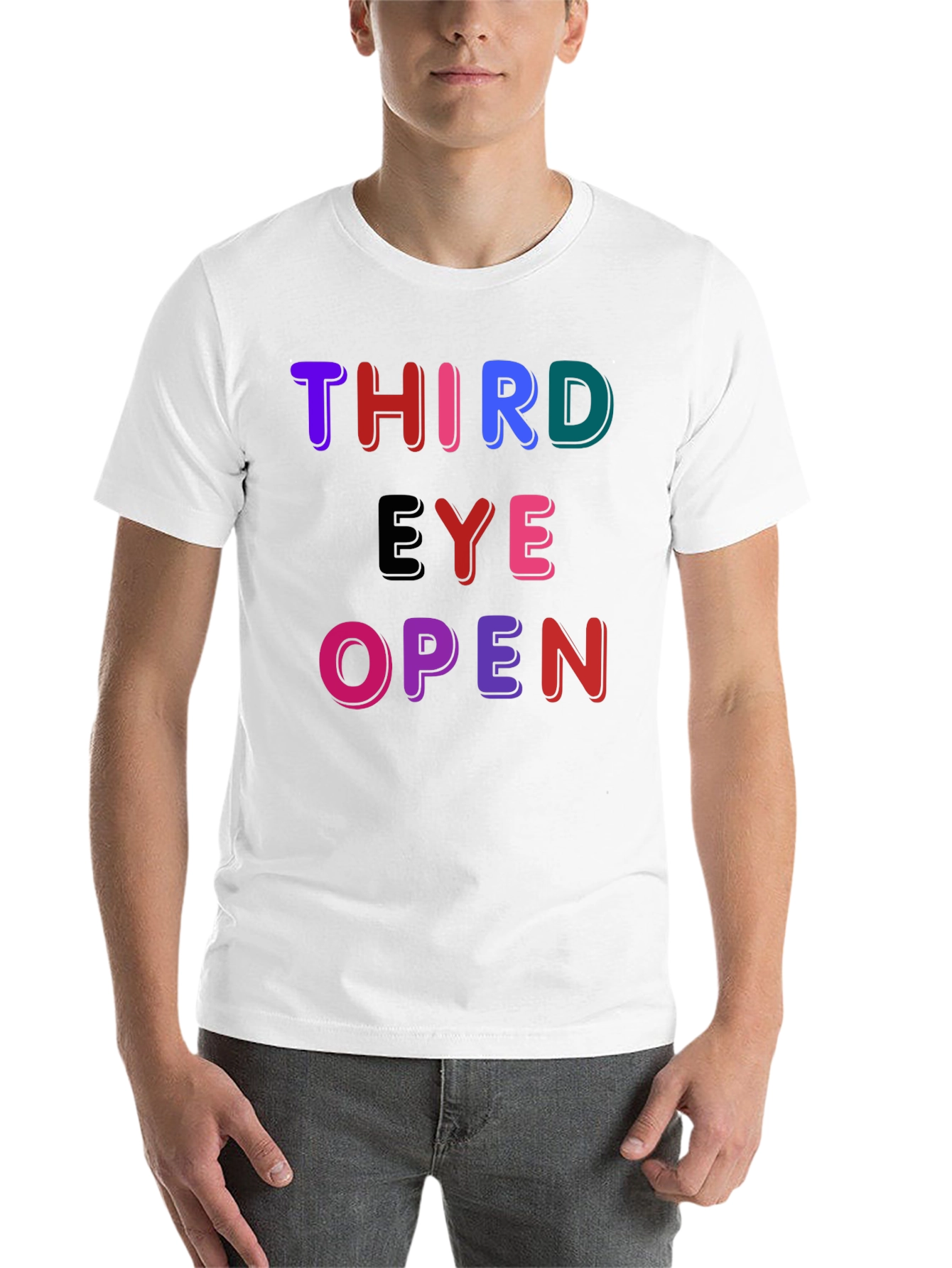 Black Third Eye Open Graphic Tee - Unisex Black T-Shirt view 14