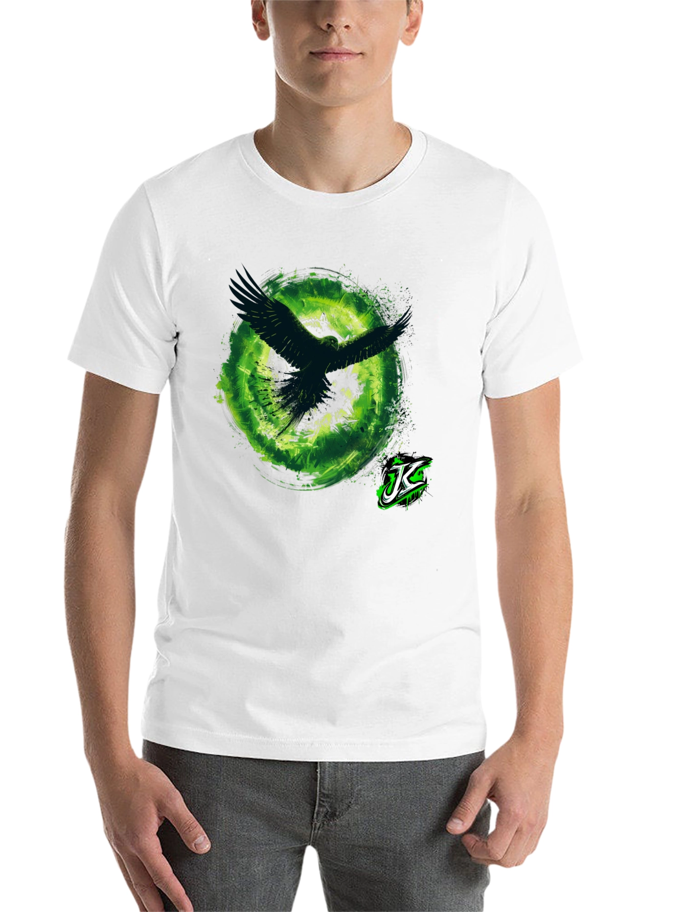 Black Raven Vortex Graphic T-Shirt - Men's Black Tee view 14