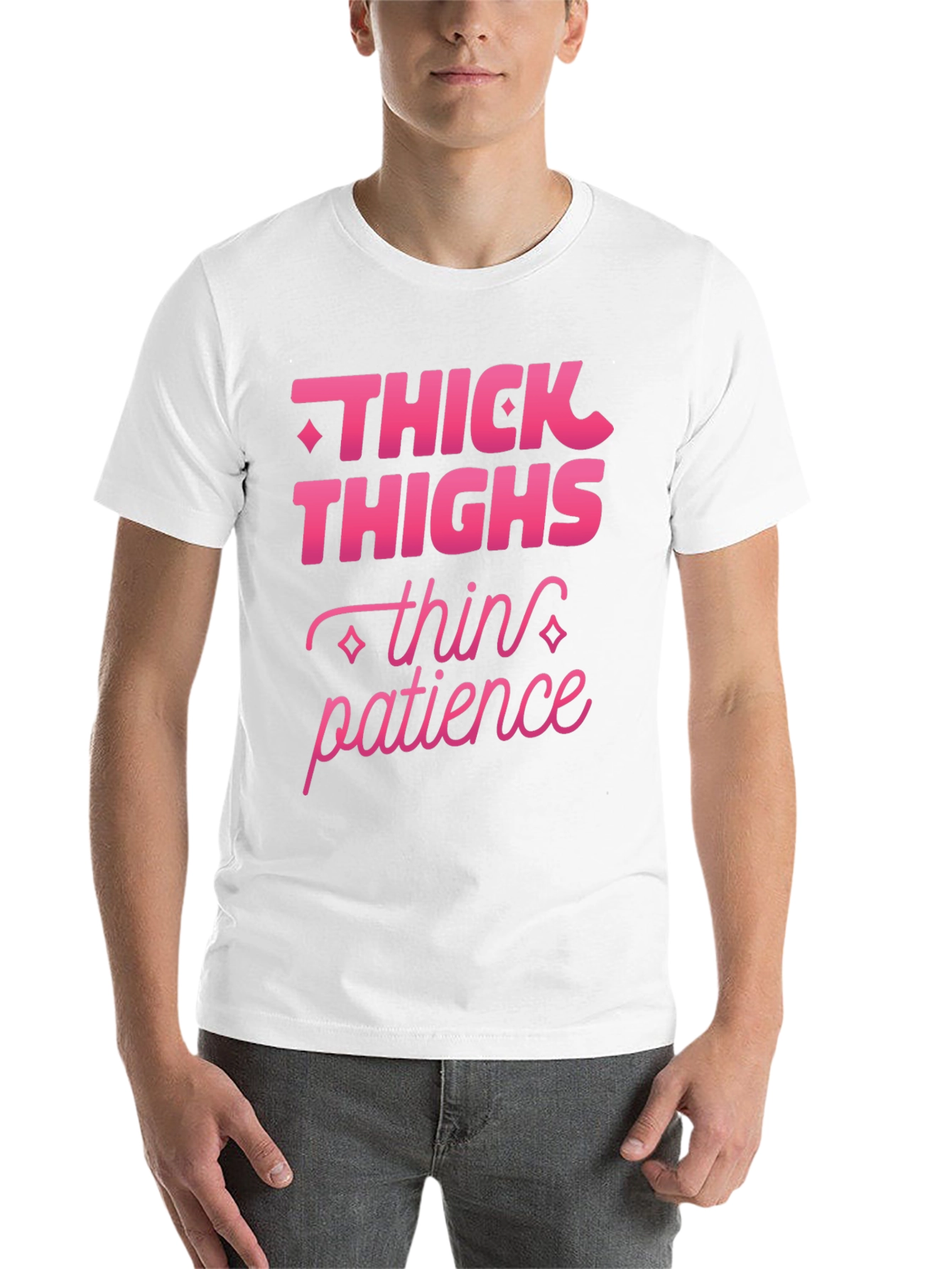Black Thick Thighs Thin Patience Graphic Tee view 14