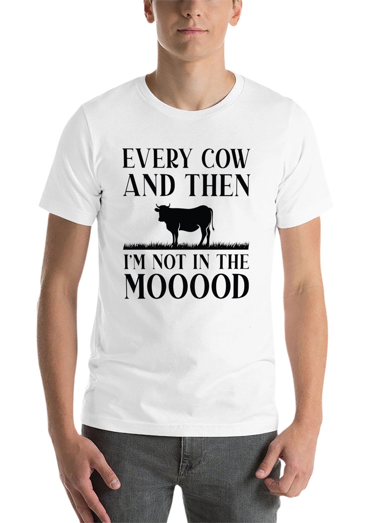 Black Funny Cow Graphic T-Shirt - Every Cow & Then I'm Not In the Mooood view 14