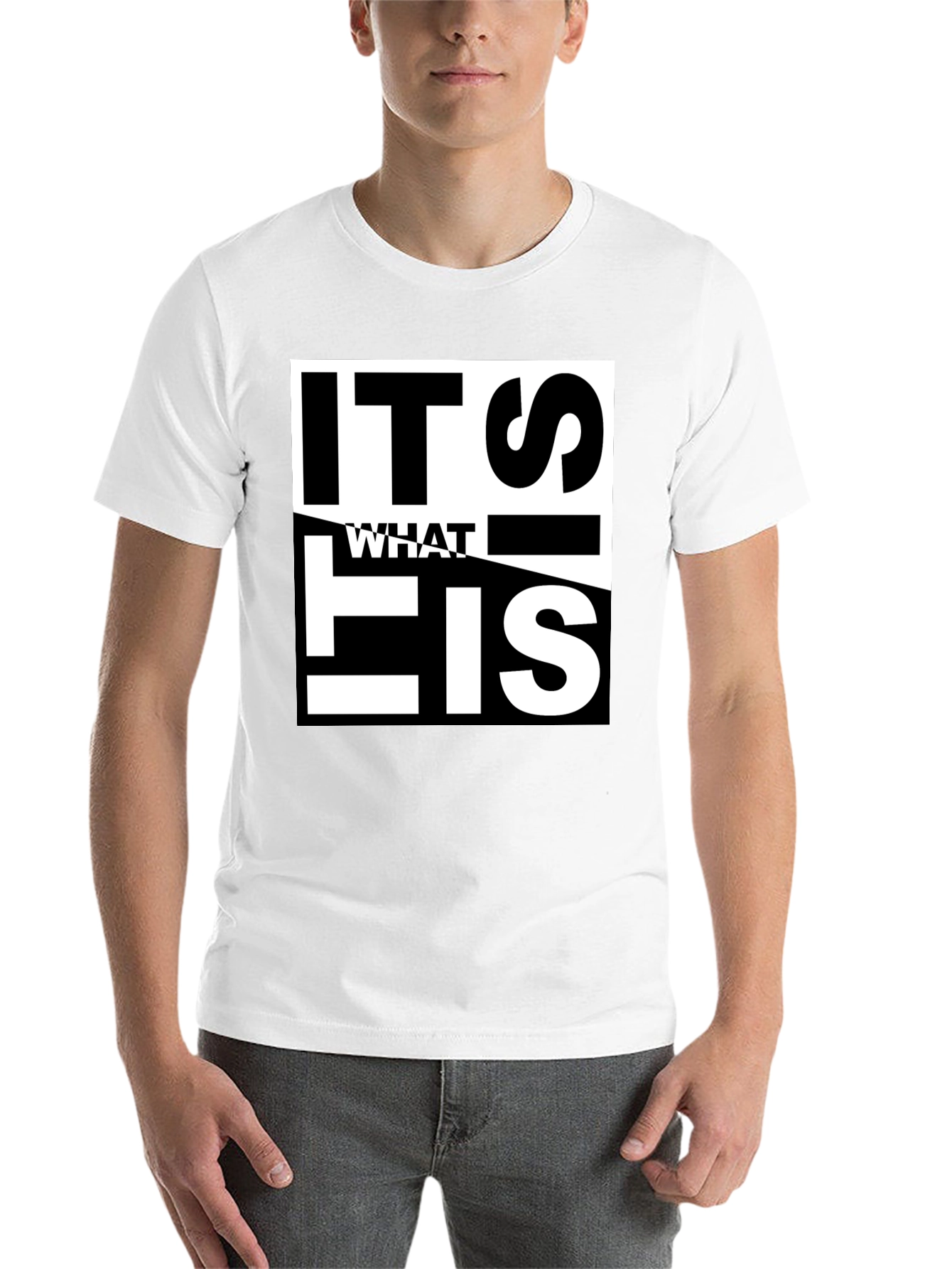 Black It Is What It Is Graphic Tee - Black Cotton Blend view 14