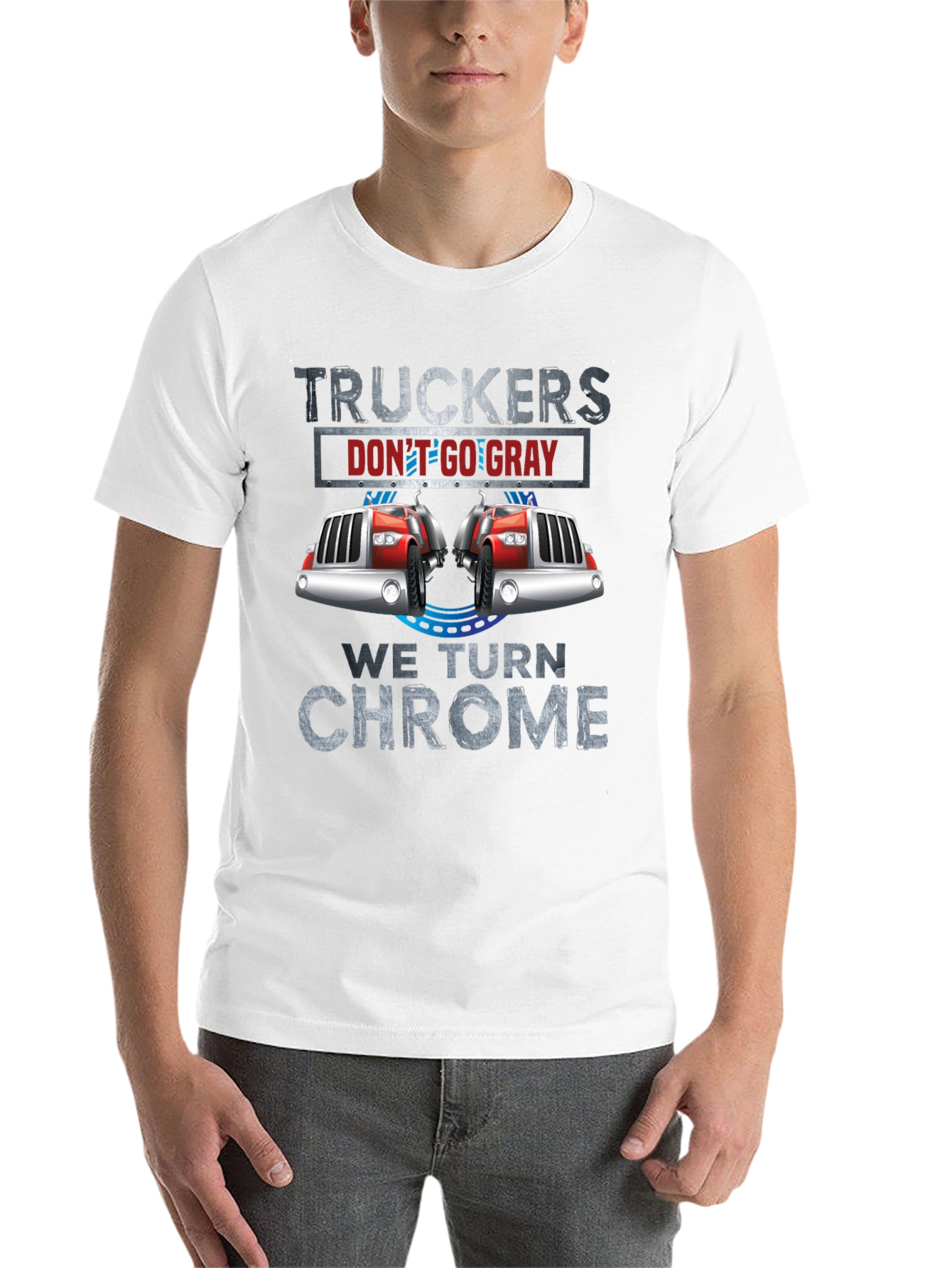 Black Truckers Don't Go Gray T-Shirt view 14