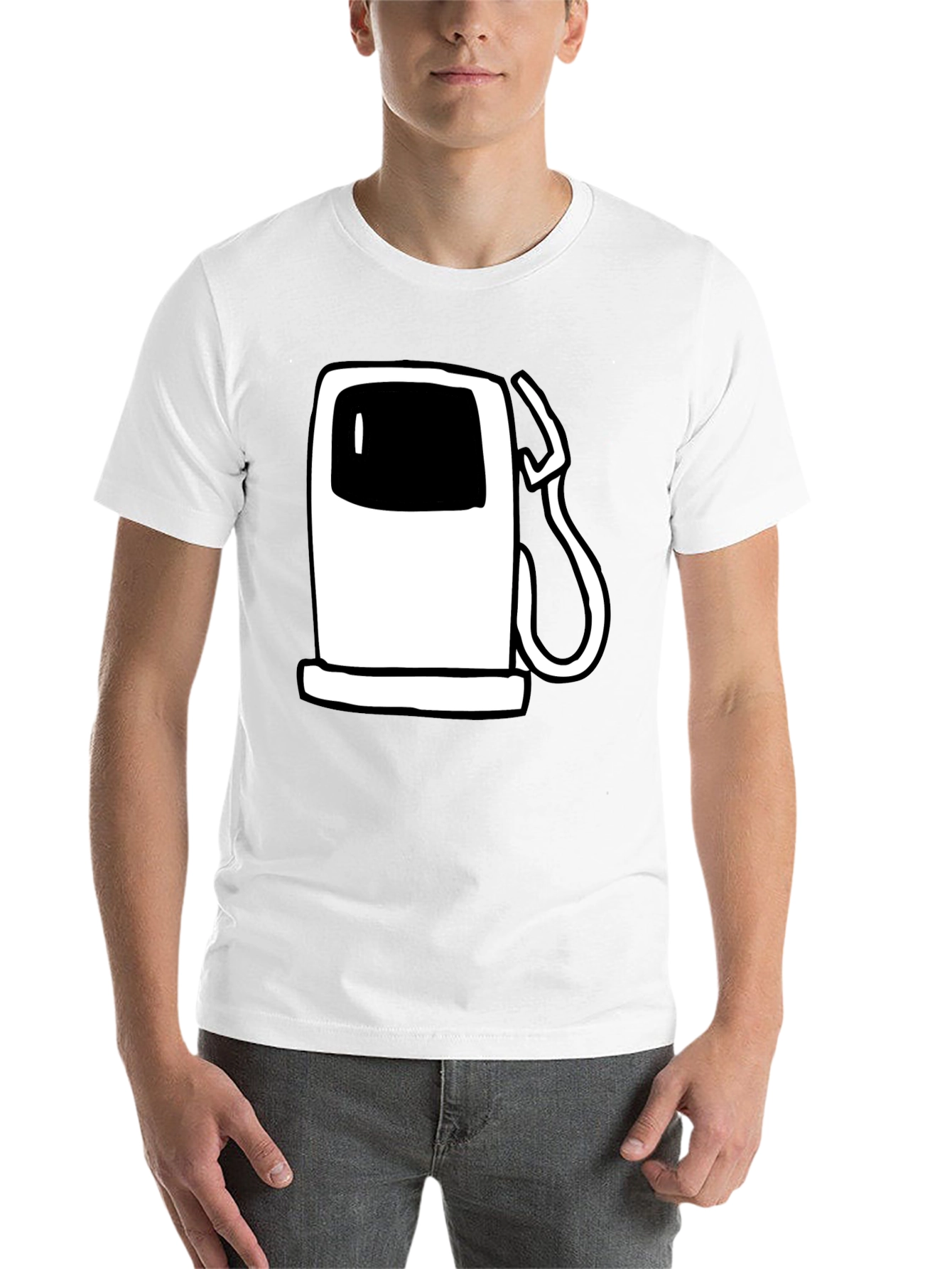 Black Gas Pump T-Shirt - Quirky Graphic Tee view 14
