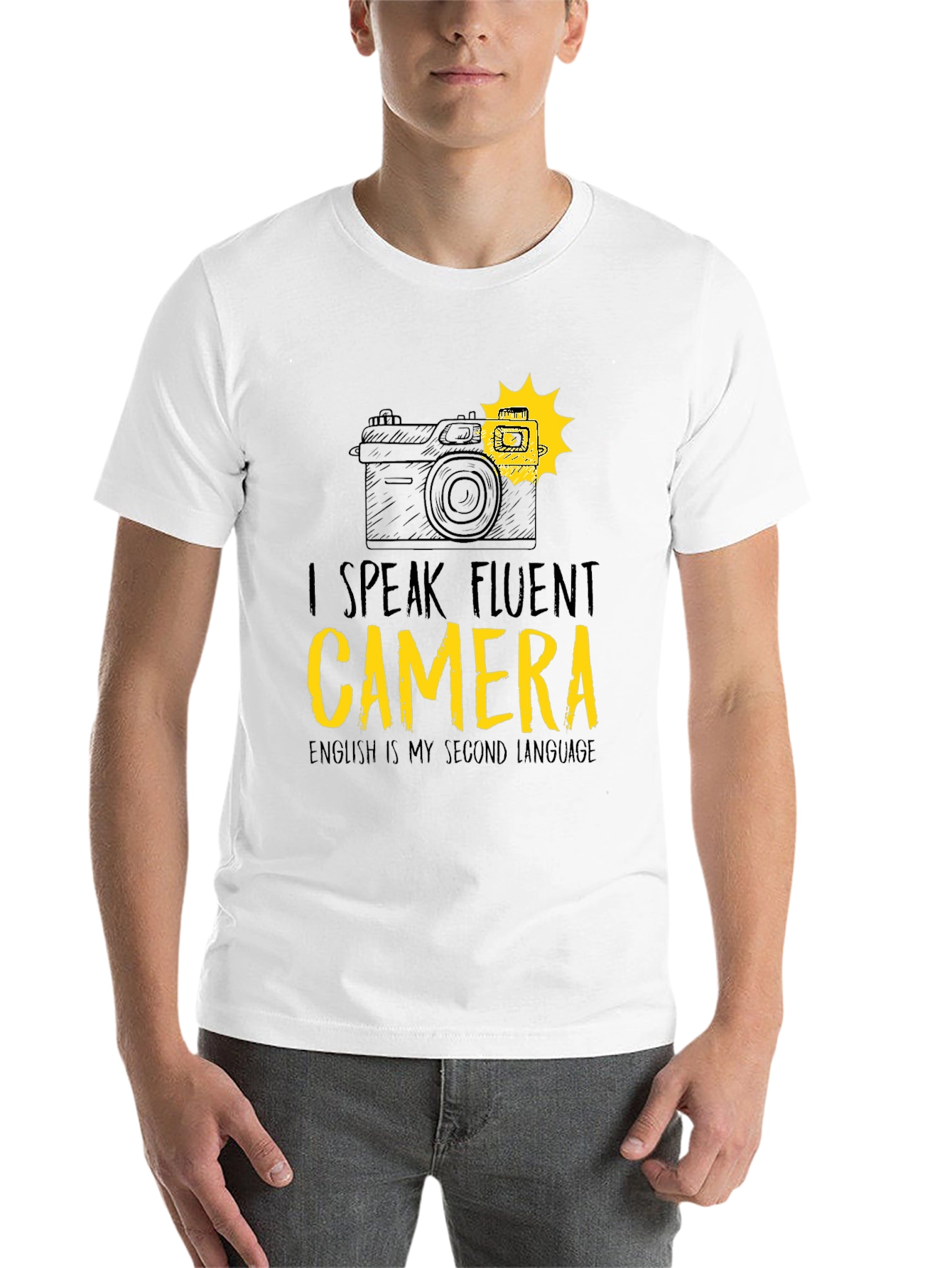 Black Fluent Camera T-Shirt - Photographer's Tee view 14