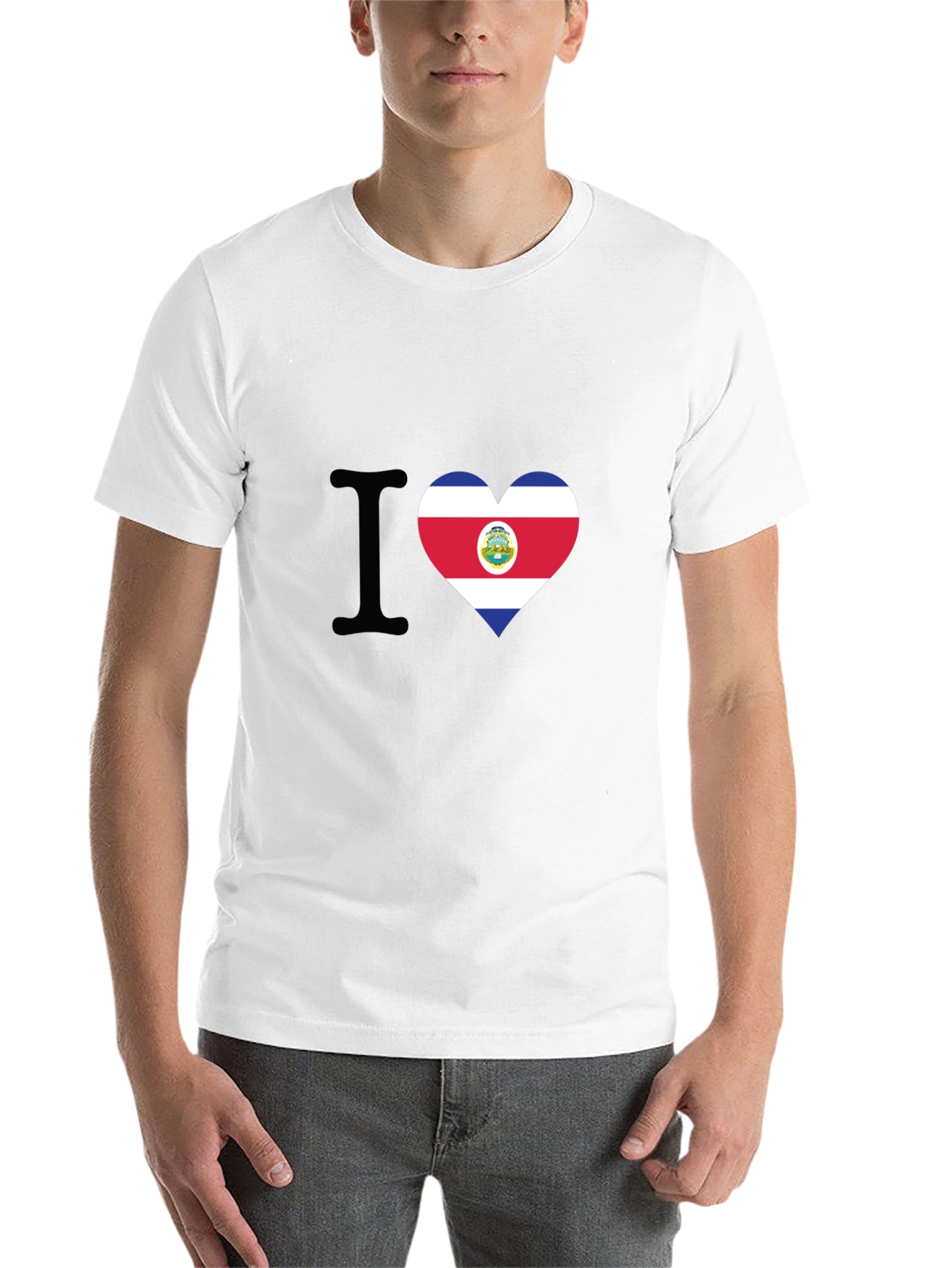I Love Costa Rica Heart Flag T-Shirt - 14