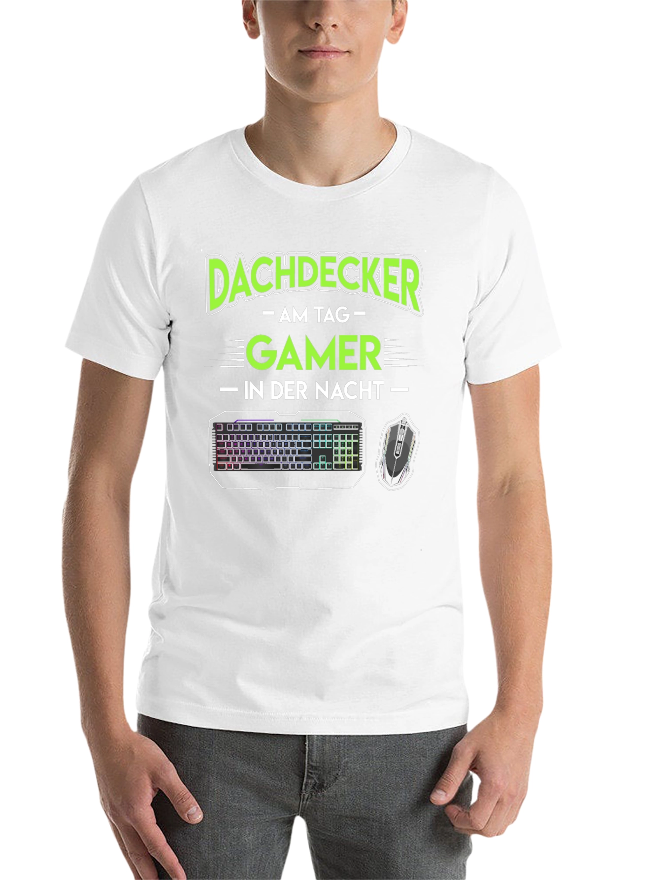 Black Dachdecker Gamer Black T-Shirt view 14