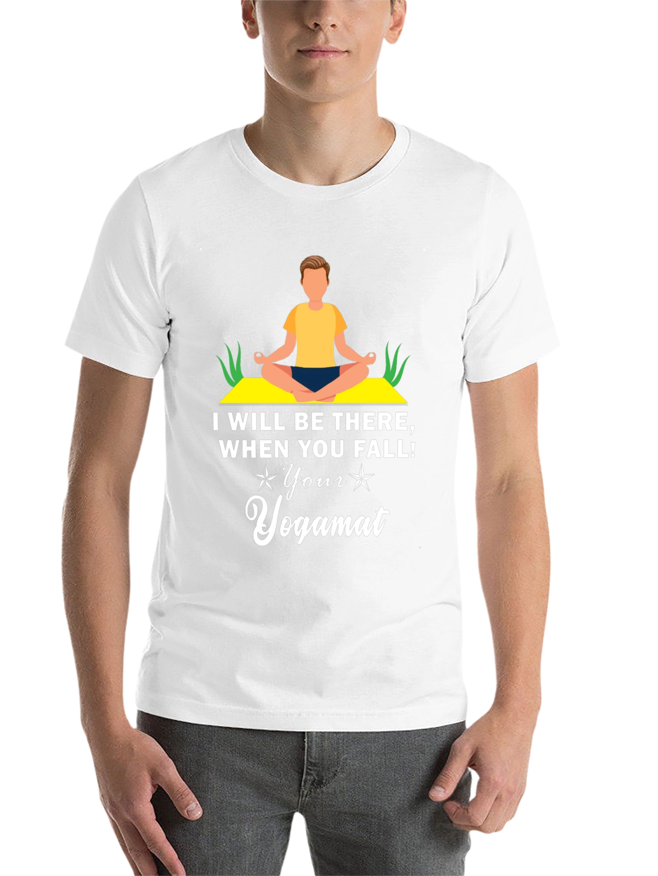 Black Yoga Mat T-Shirt - Funny Yogi Gift view 14