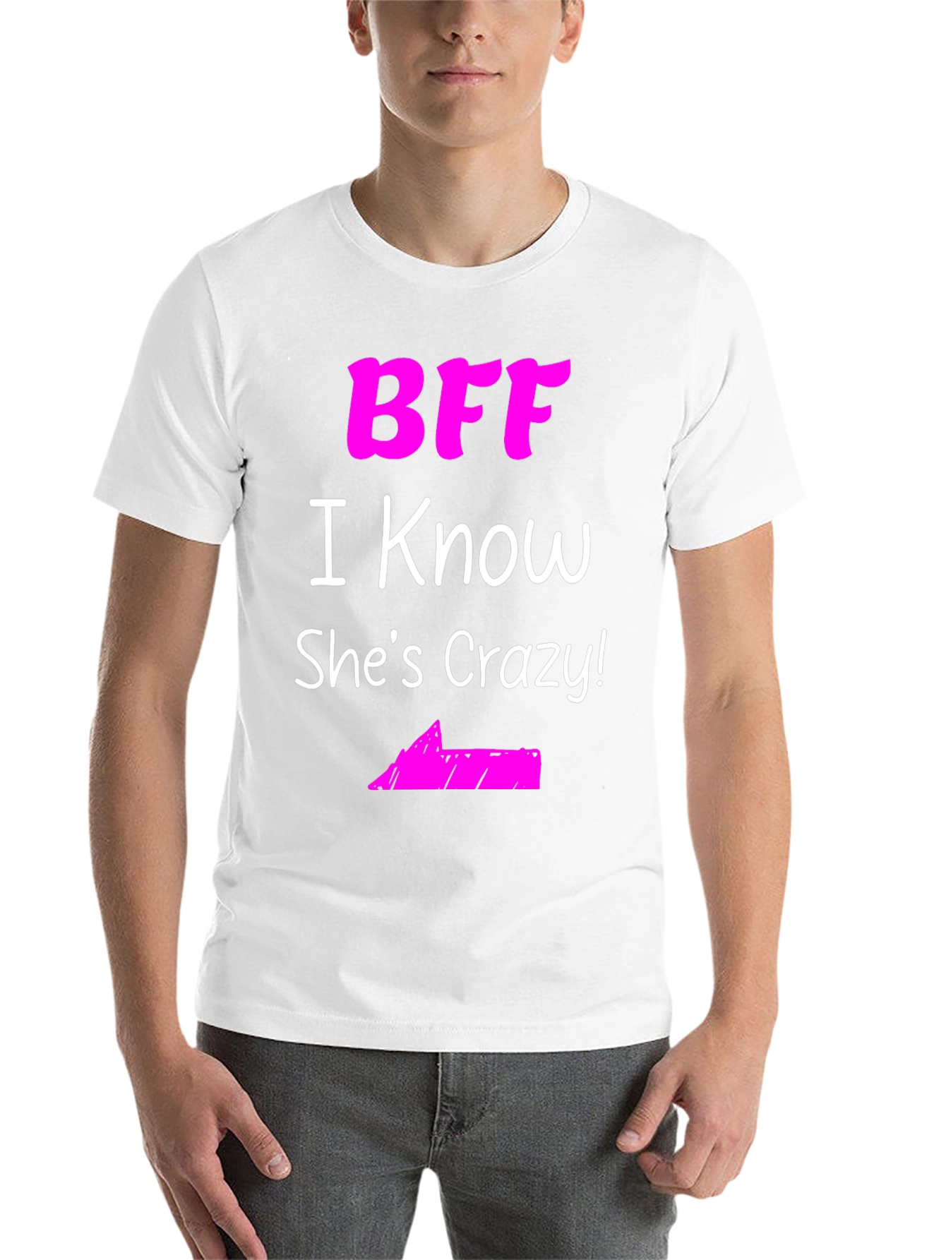 Black BFF She's Crazy! Black Graphic Tee view 14