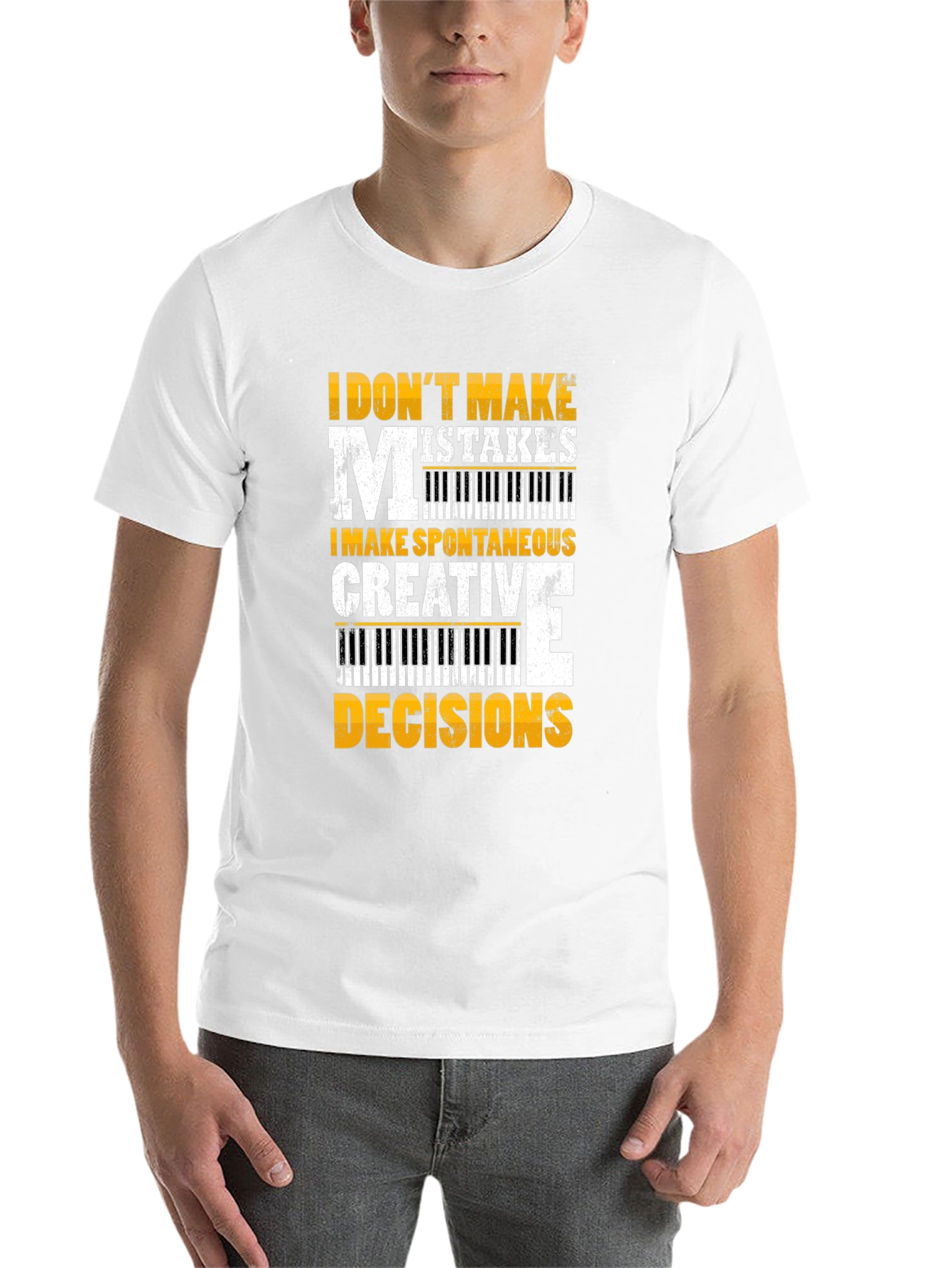 Black Funny Musician T-Shirt: I Don't Make Mistakes view 14