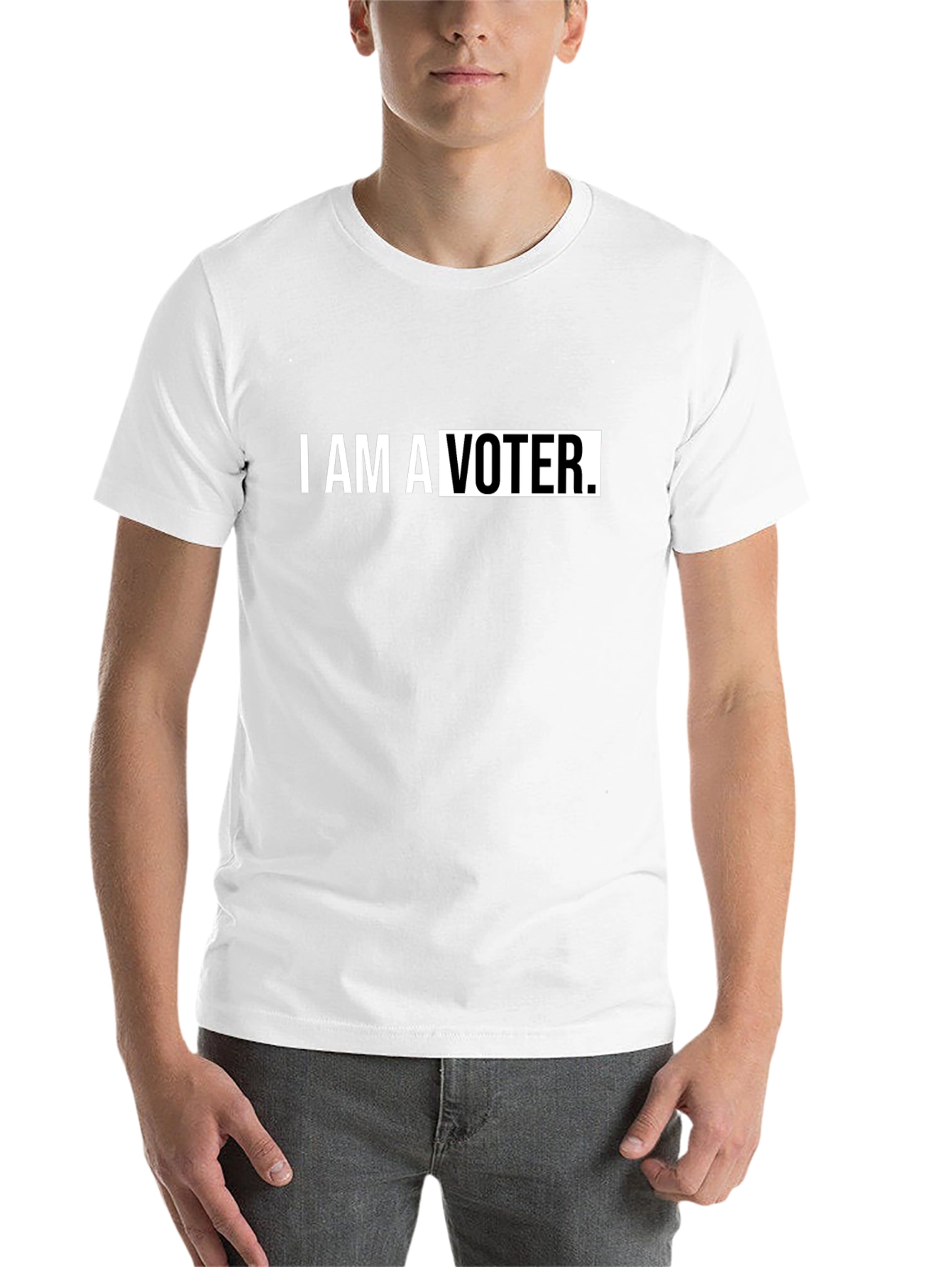 Black I am a Voter Black T-Shirt view 14