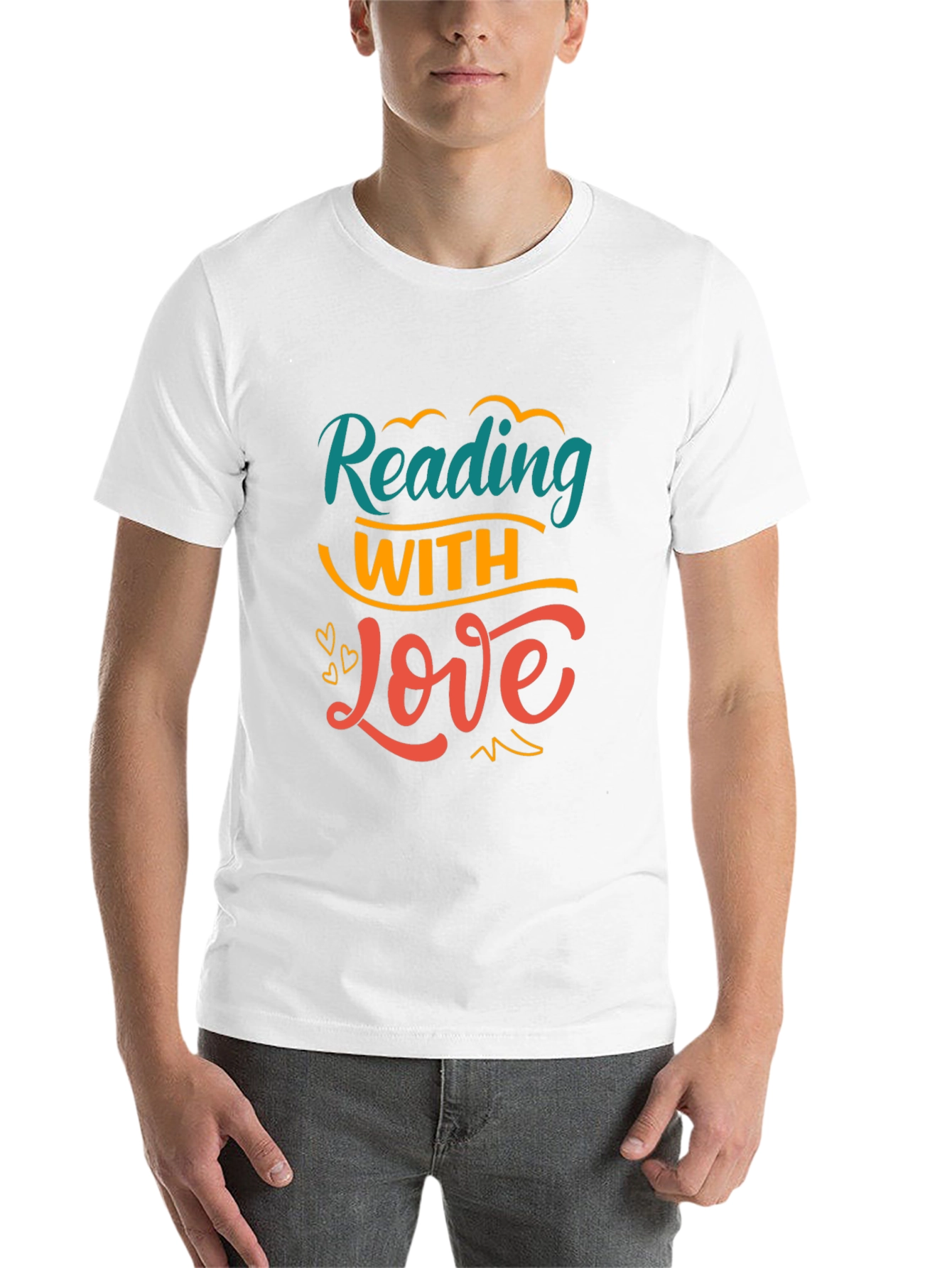 Black Reading with Love Graphic Tee view 14
