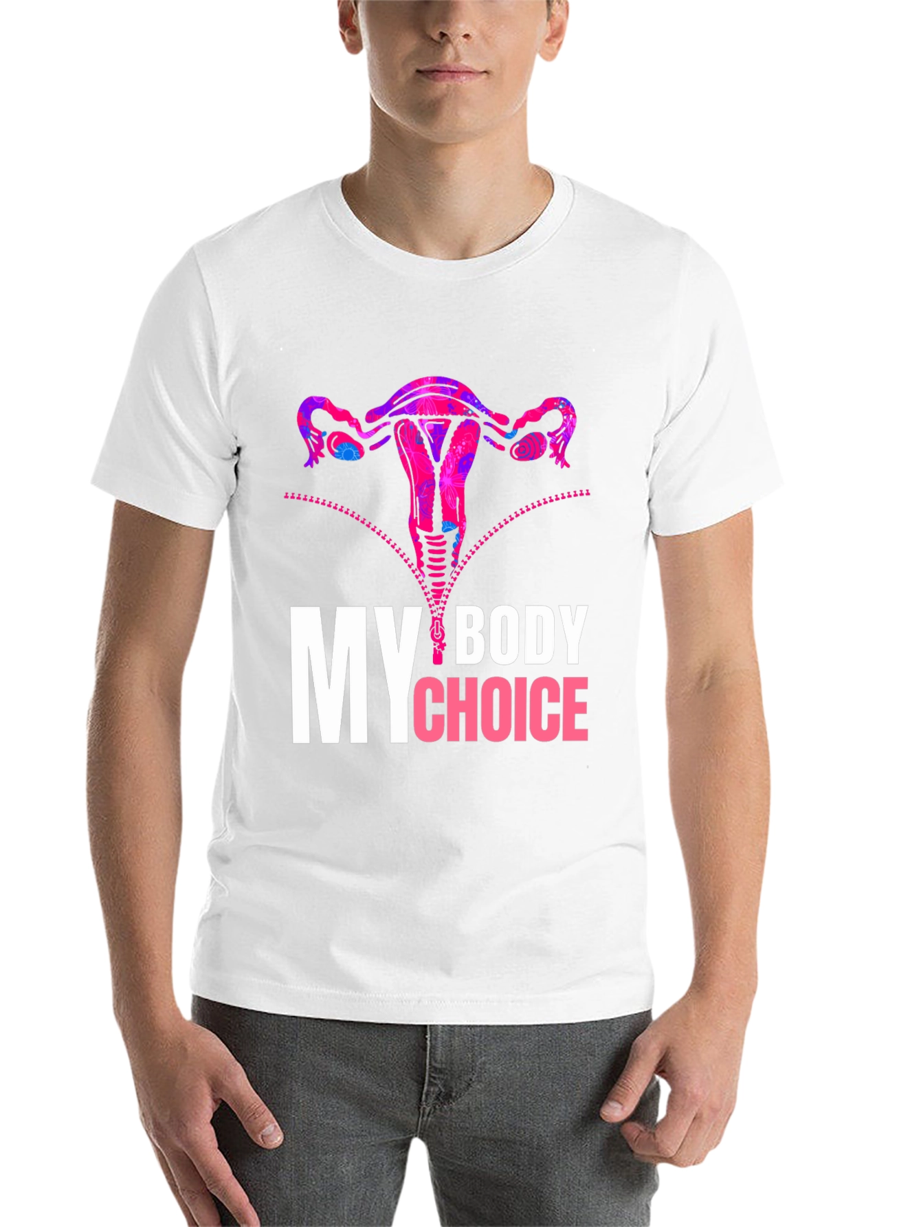 Black My Body My Choice Uterus Graphic Tee view 14
