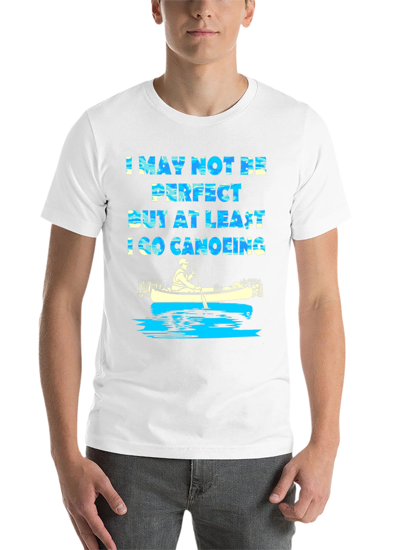 Black Funny Canoeing T-Shirt - I May Not Be Perfect Tee view 14