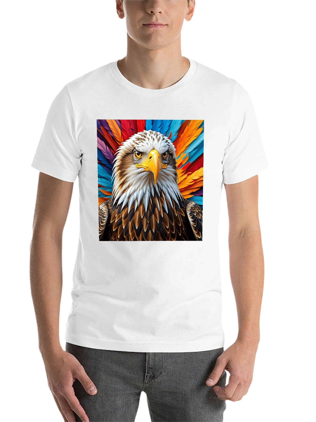 Black Eagle Graphic Tee - Bold Feathered Design view 14