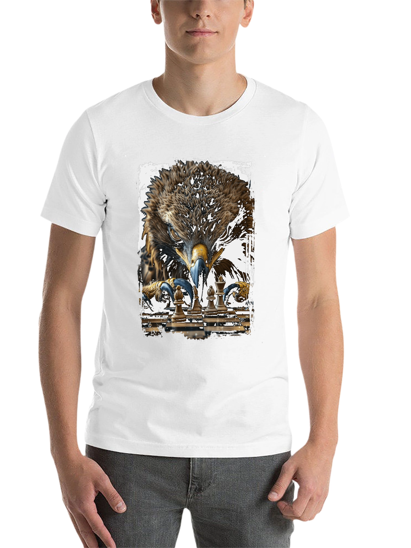 Black Eagle Chess Master Graphic T-Shirt view 14