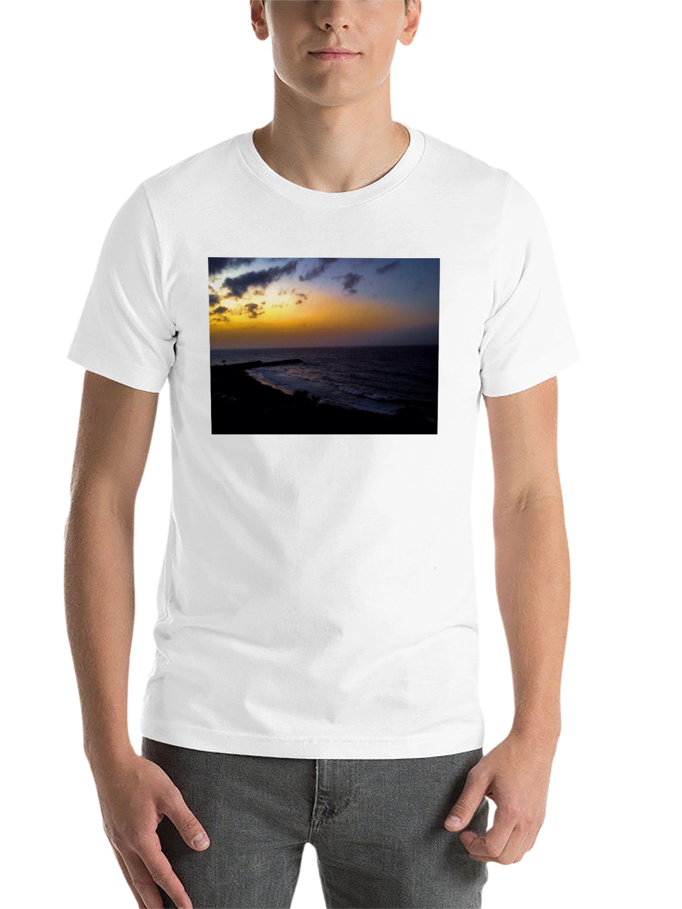 Black Sunset Beach Graphic T-Shirt view 14