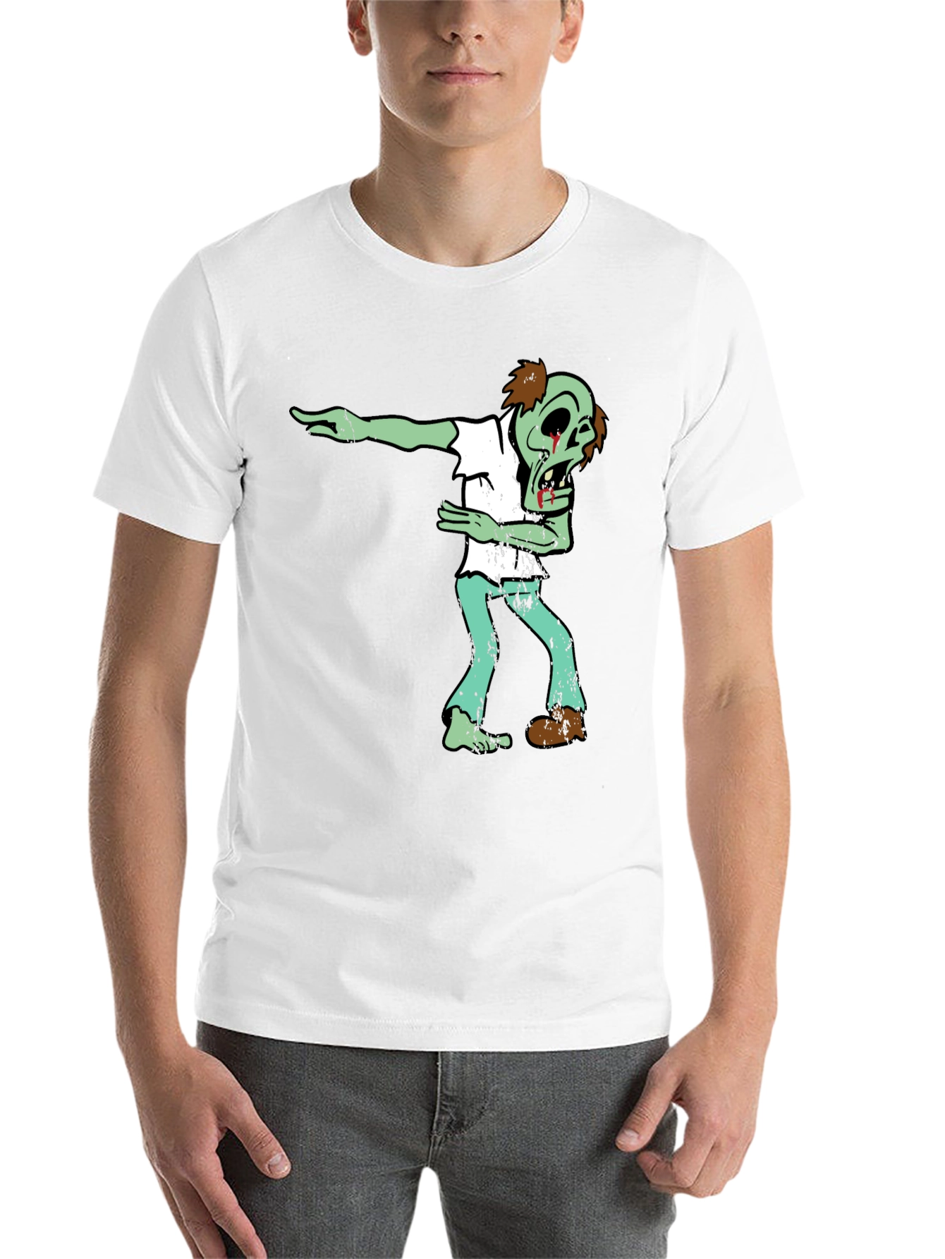 Black Zombie Dab Graphic Tee - Halloween Fun! view 14
