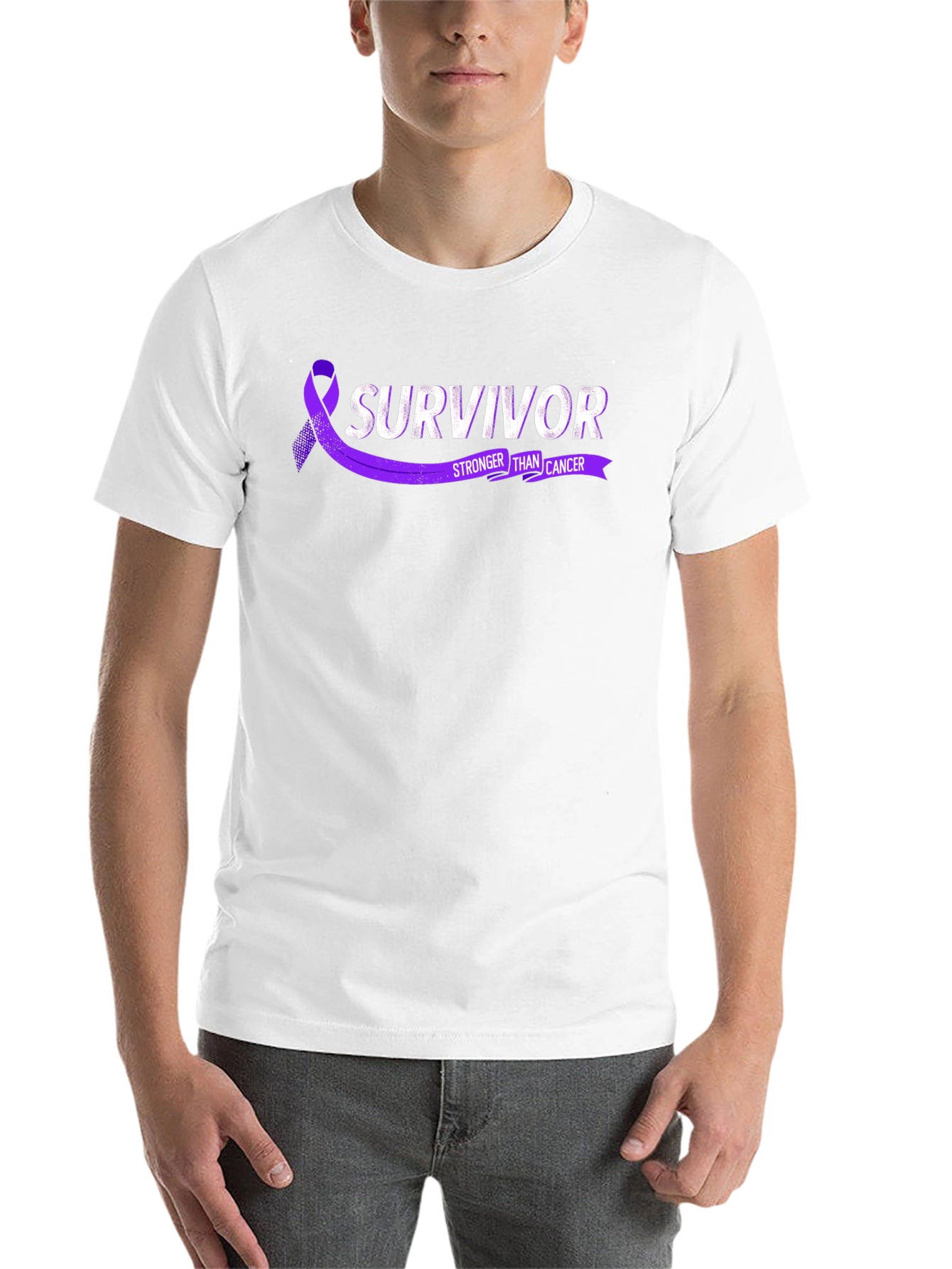 Black Survivor Stronger Than Cancer Awareness T-Shirt view 14