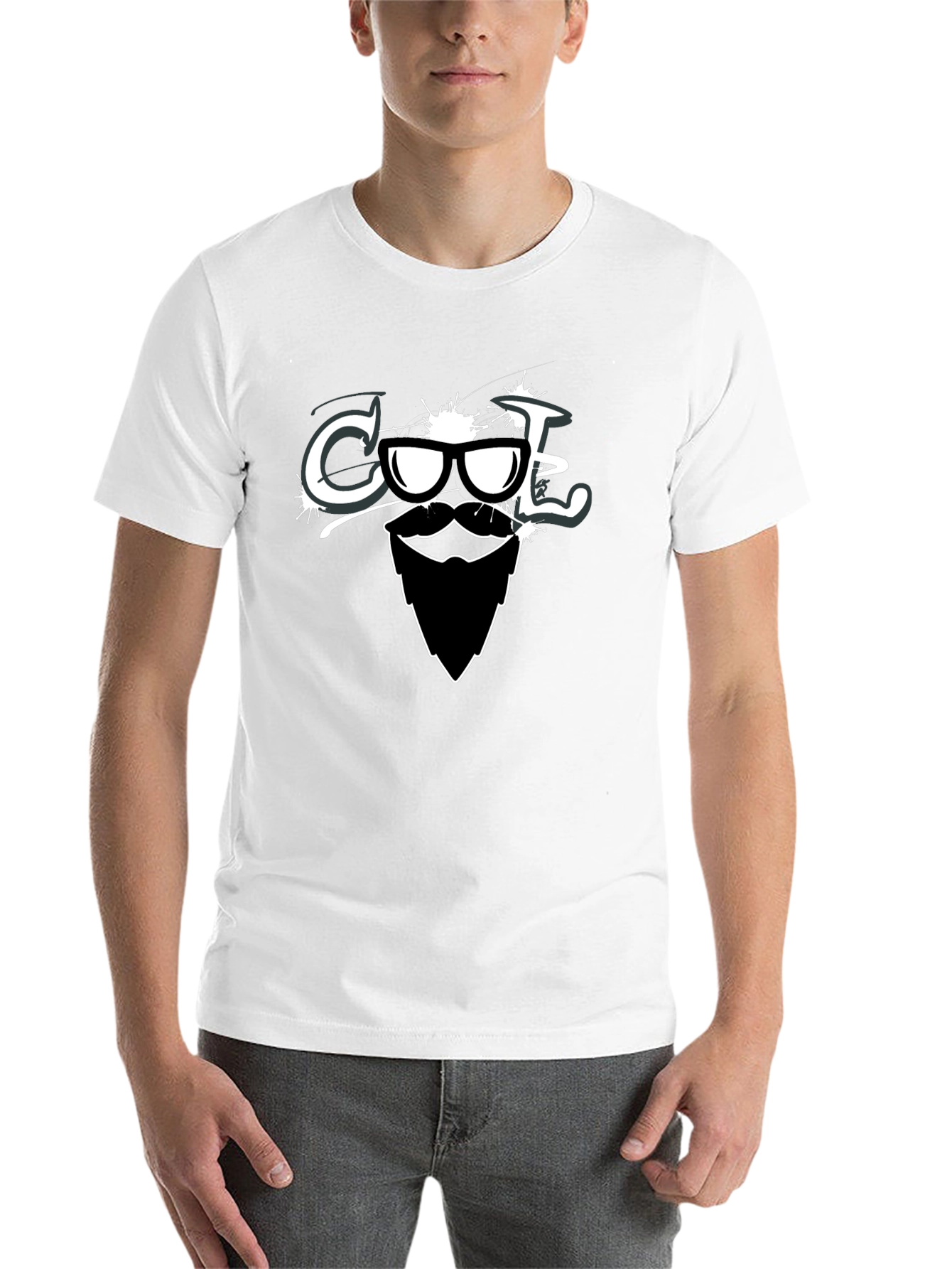 Black Cool Dude Graphic Tee - Beard & Sunglasses view 14