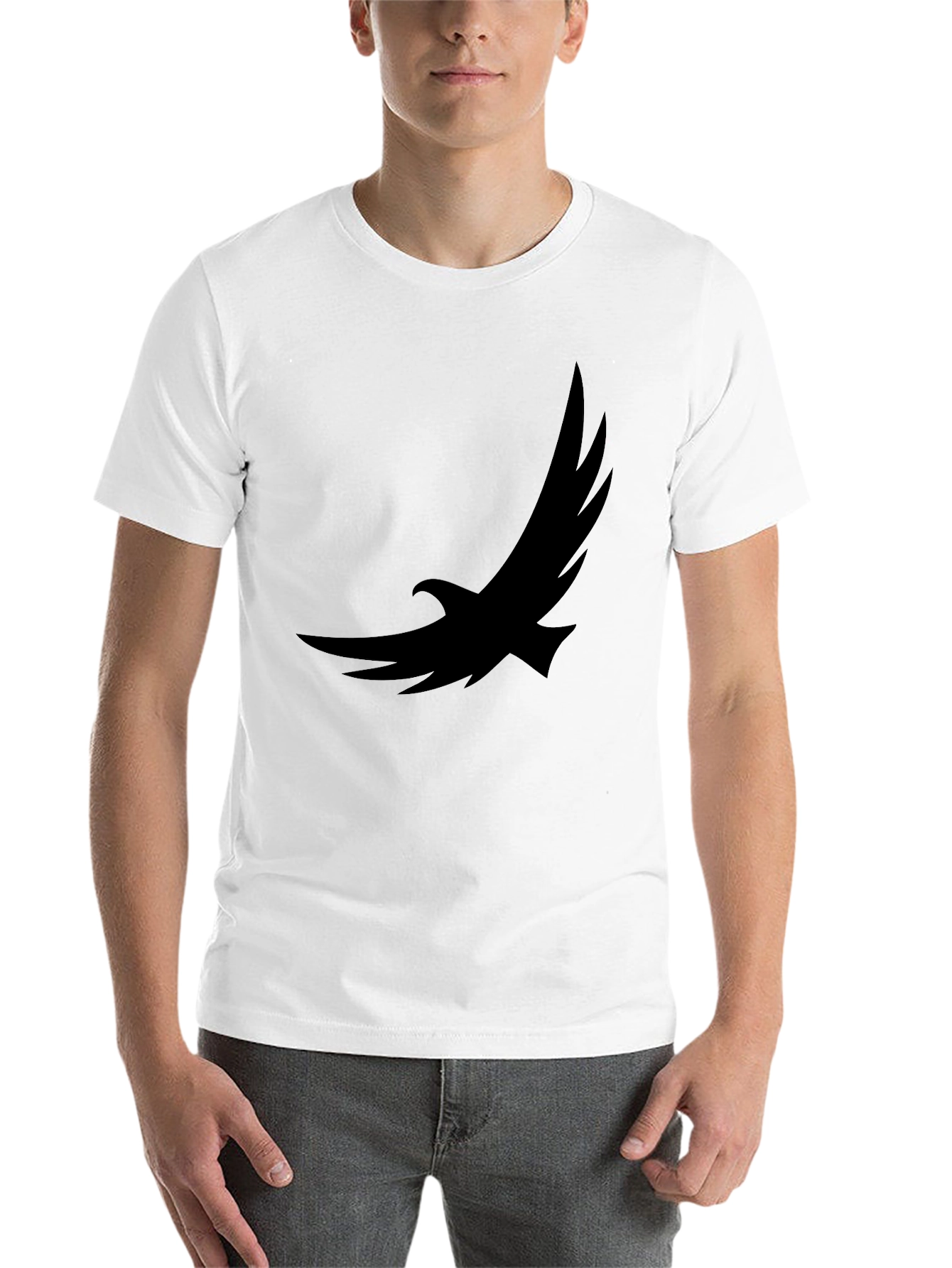 Black Eagle Graphic Tee - Soft Cotton Casual Shirt - 14