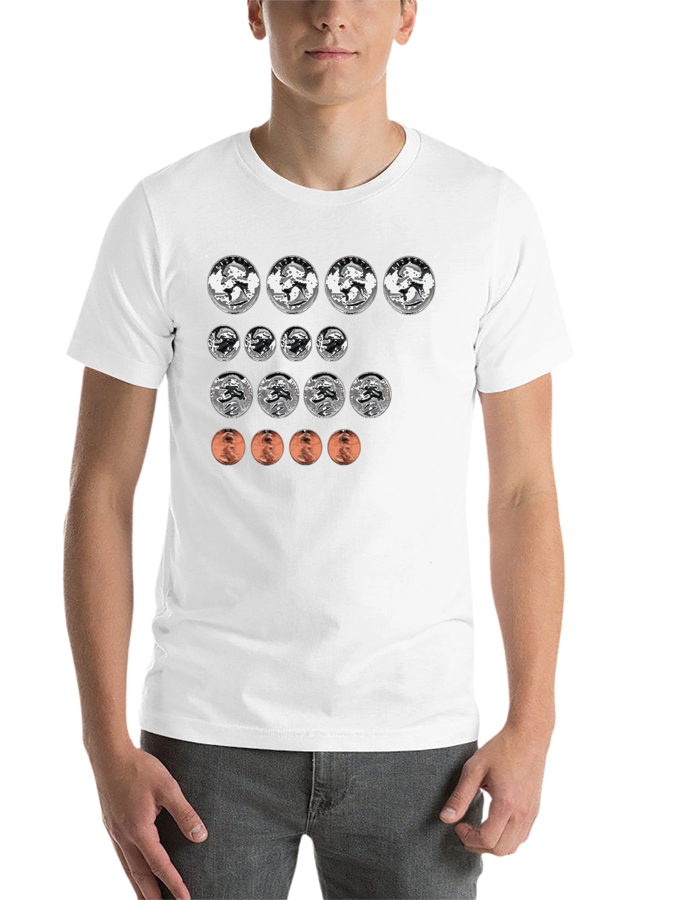 Black Coin Collector T-Shirt - Funny Money Design view 14
