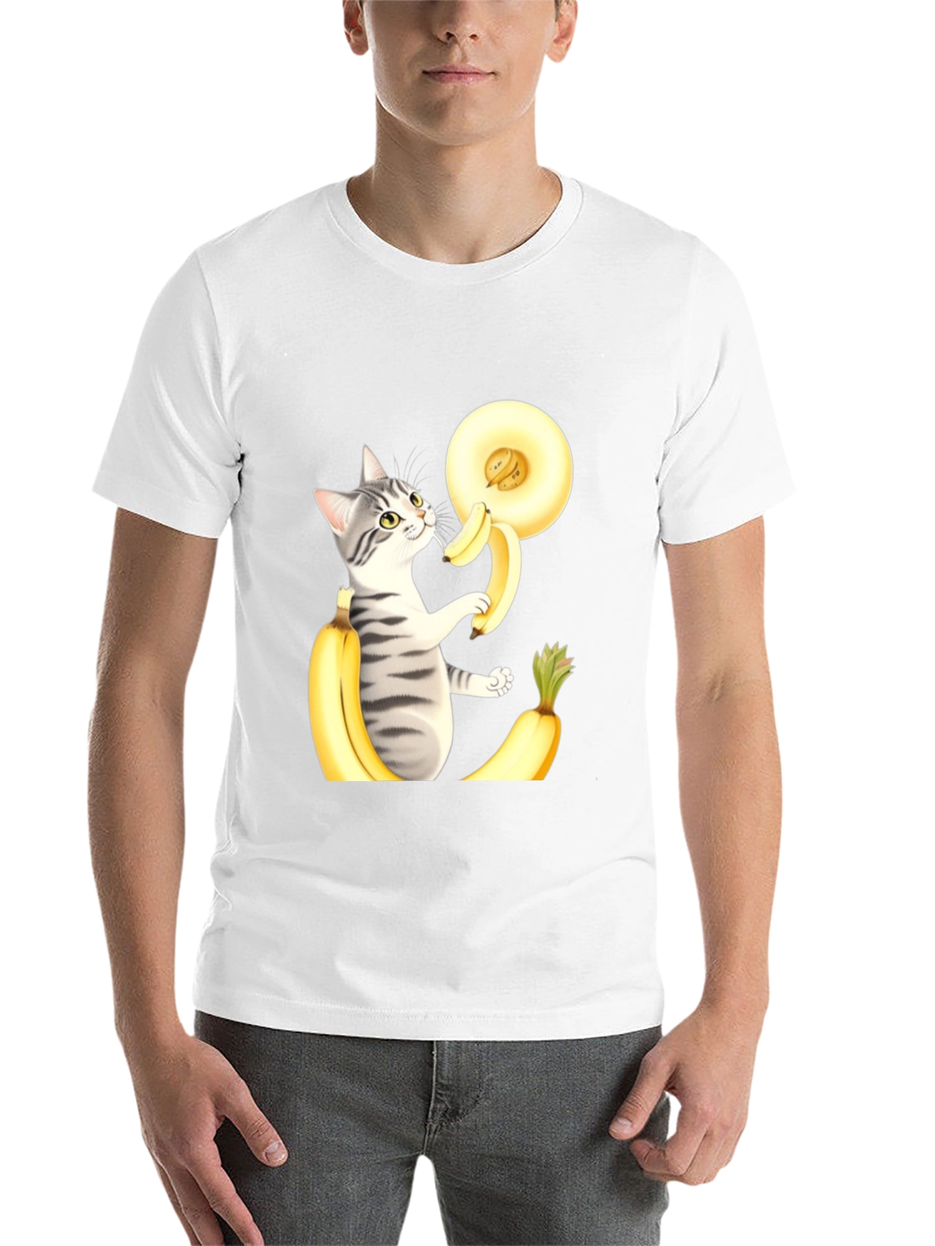 Black Cat Banana T-Shirt view 14