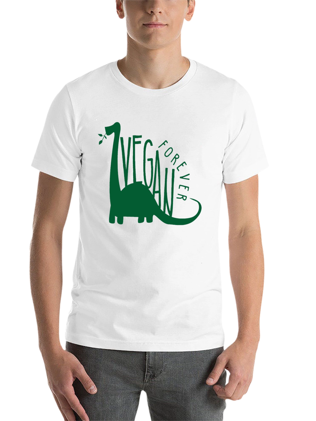 Black Vegan Forever Dinosaur Graphic Tee view 14