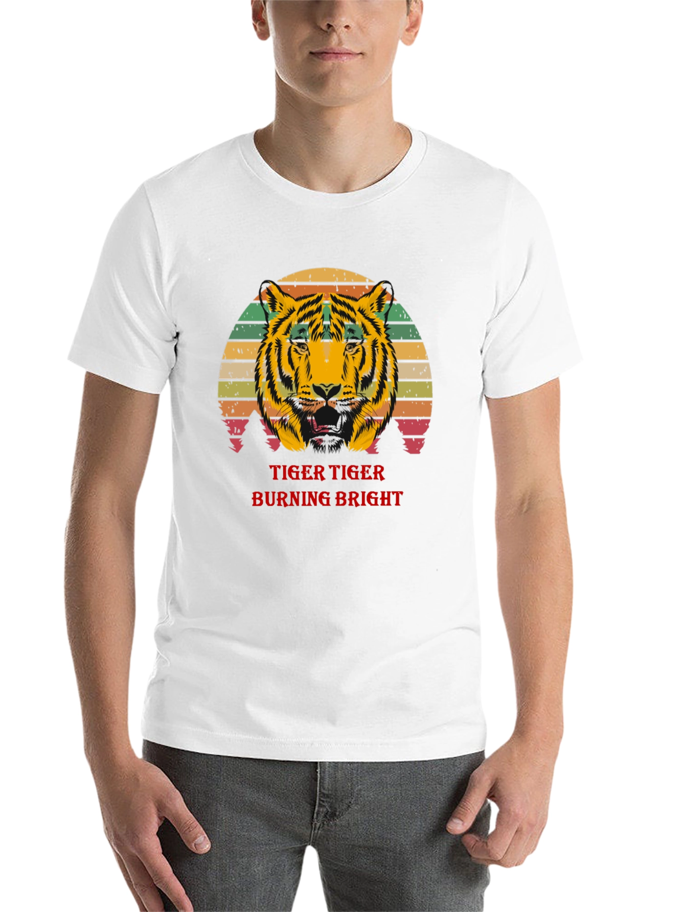 Black Tiger Burning Bright Graphic T-Shirt view 14