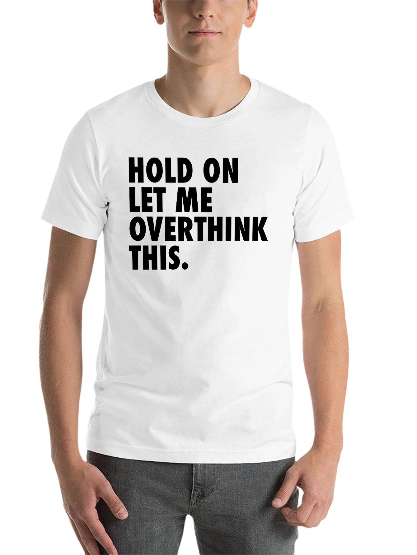 Black Overthinker Tee - Funny Graphic Novelty Slogan T-Shirt view 14