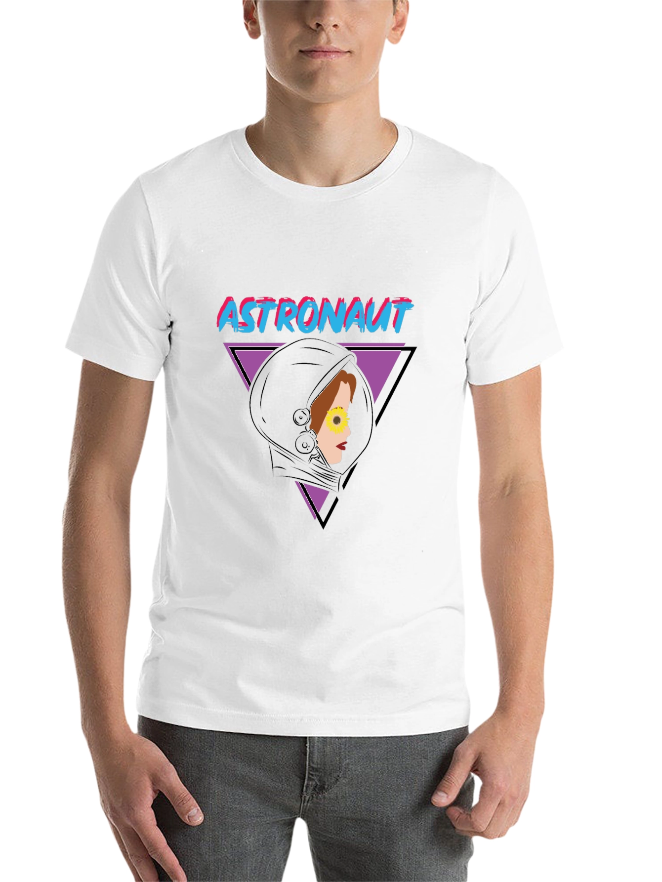 Black Astronaut Retro Graphic T-Shirt view 14