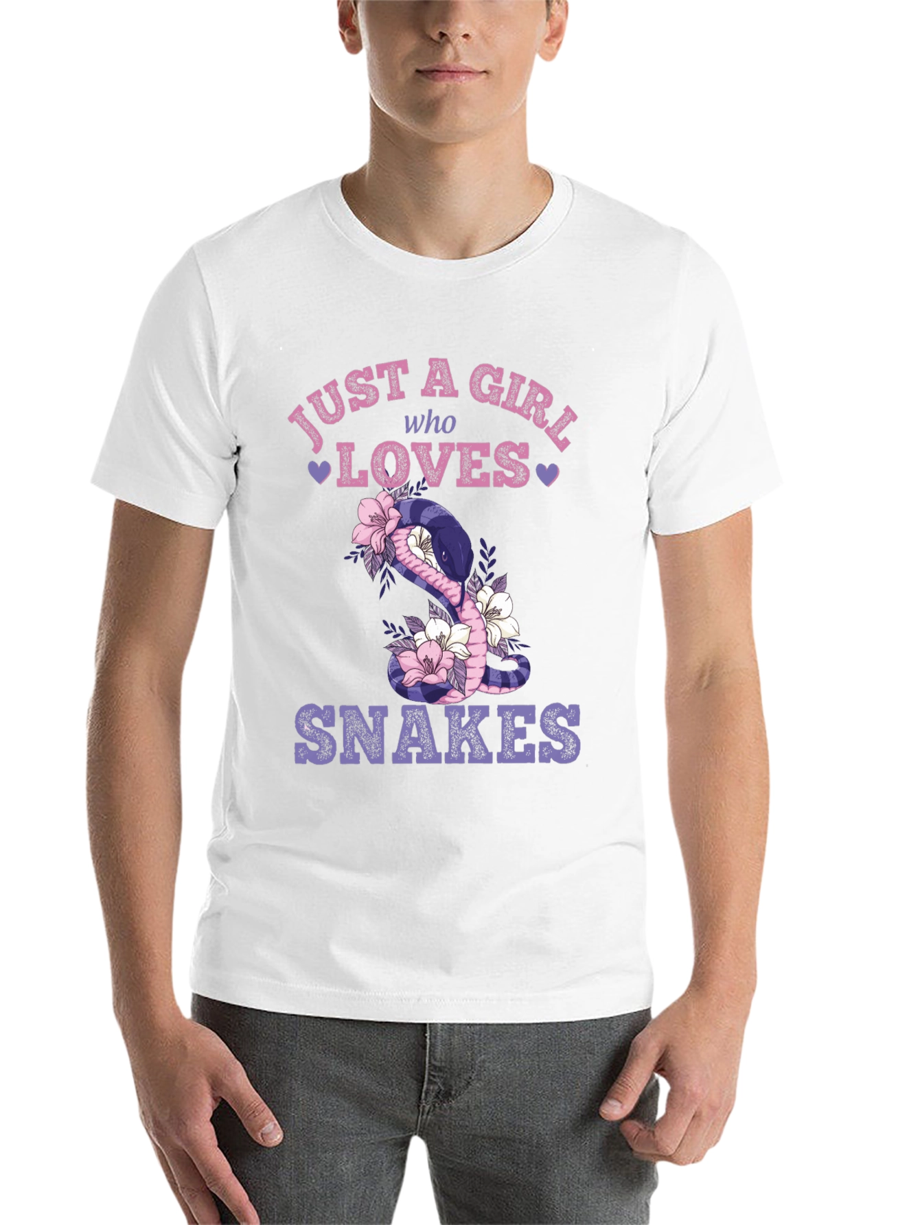 Black Just a Girl Who Loves Snakes T-Shirt view 14
