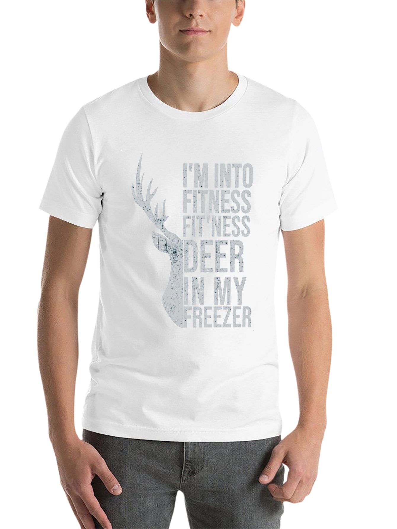 Black I'm Into Fitness Fit'ness Deer In My Freezer Graphic Tee view 14