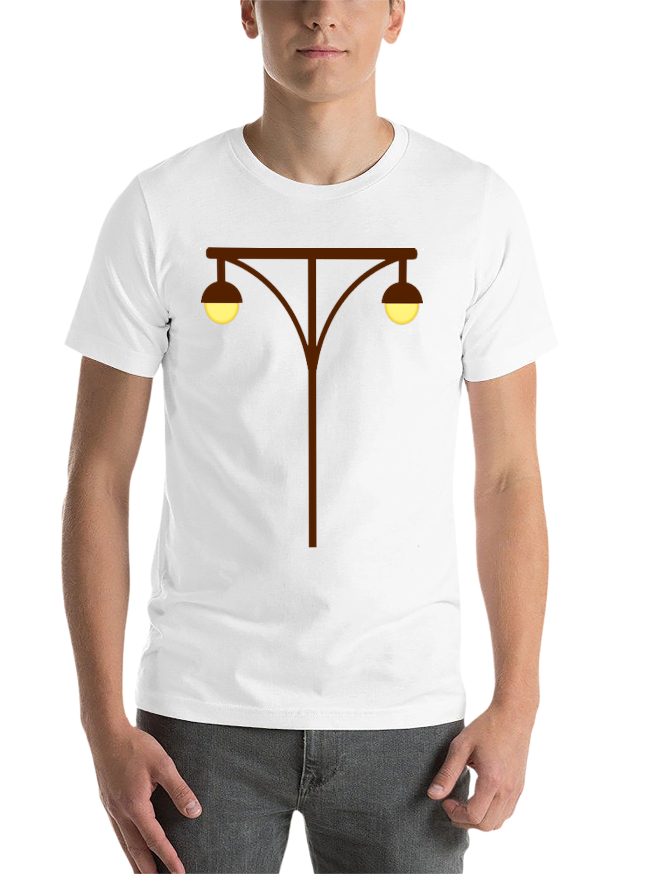 Black Retro Street Lamp T-Shirt - Classic Urban Style view 14