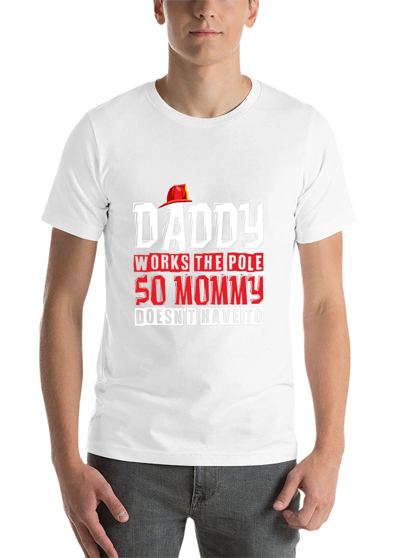 Black Daddy Works The Pole Funny Graphic T-Shirt view 14