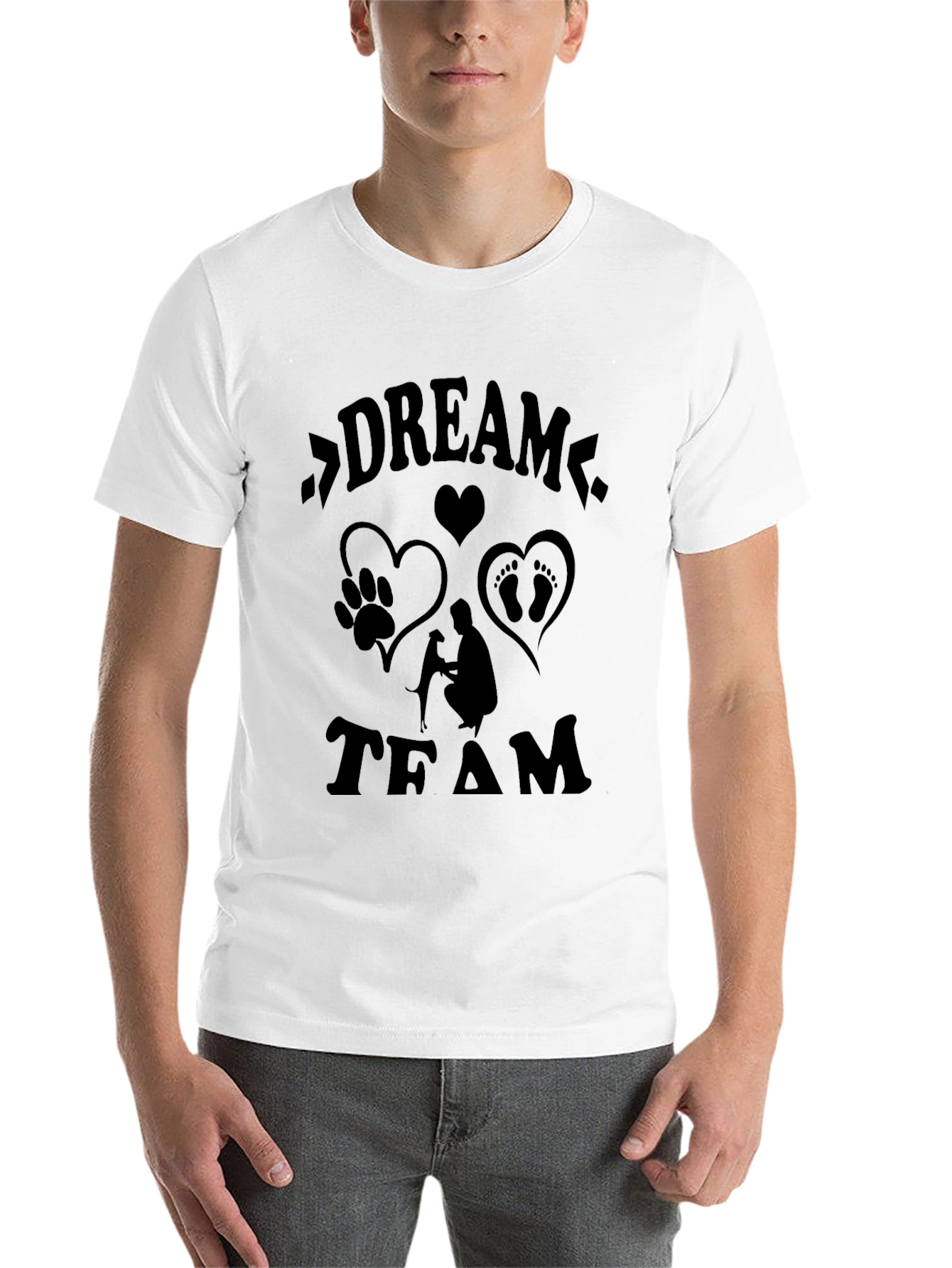 Black Dream Team Graphic Tee - Family, Dog, Baby Love view 14