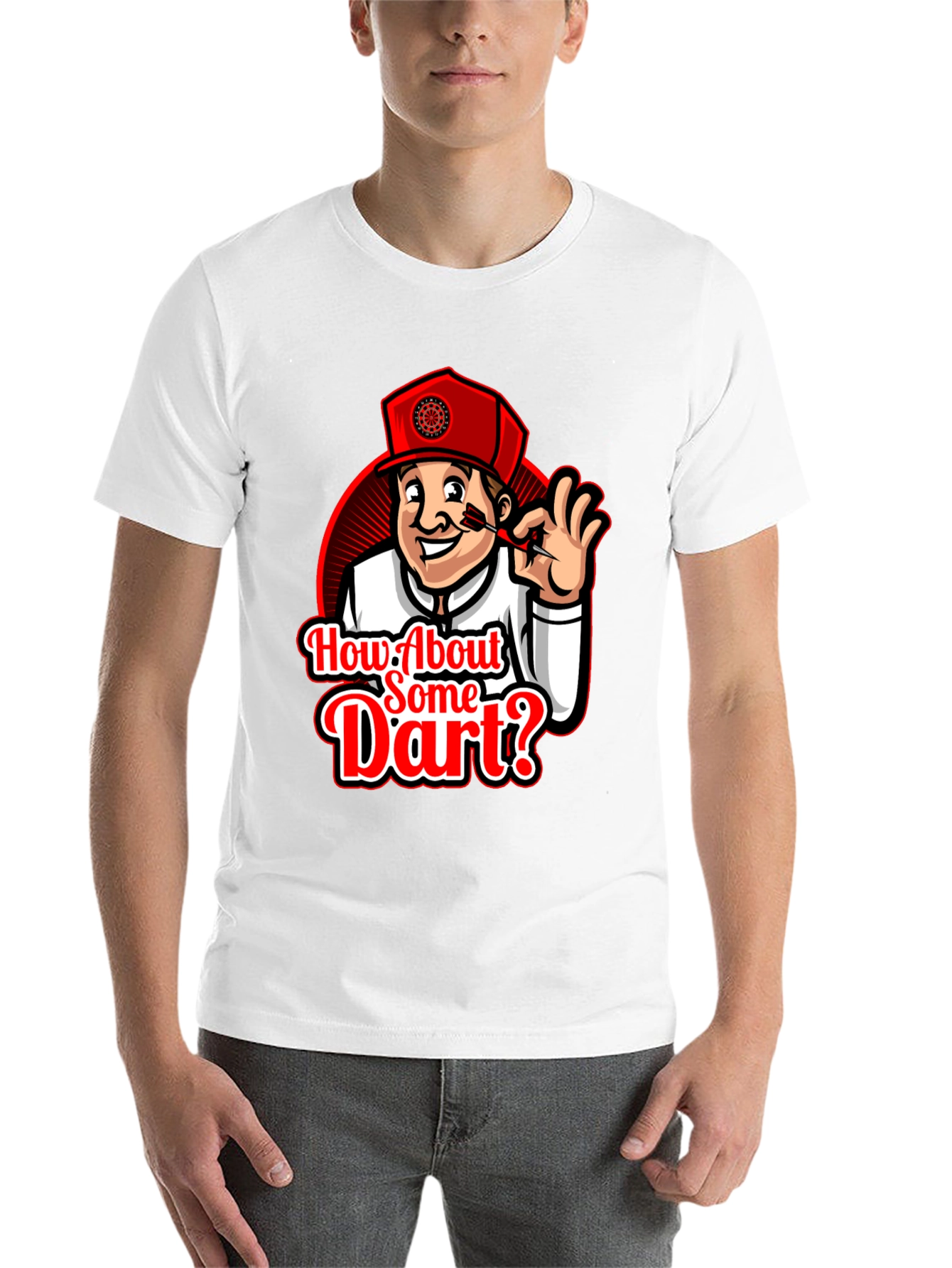 Black How About Some Dart? T-Shirt - Dart Game Tee view 14